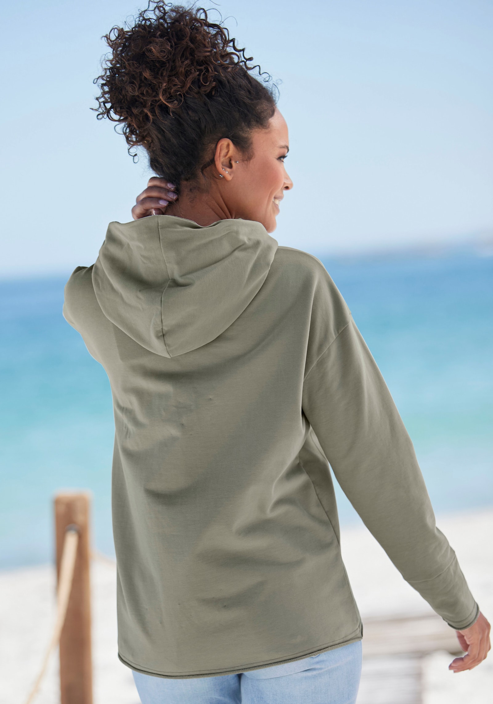 Elbsand Kapuzensweatshirt - khaki
