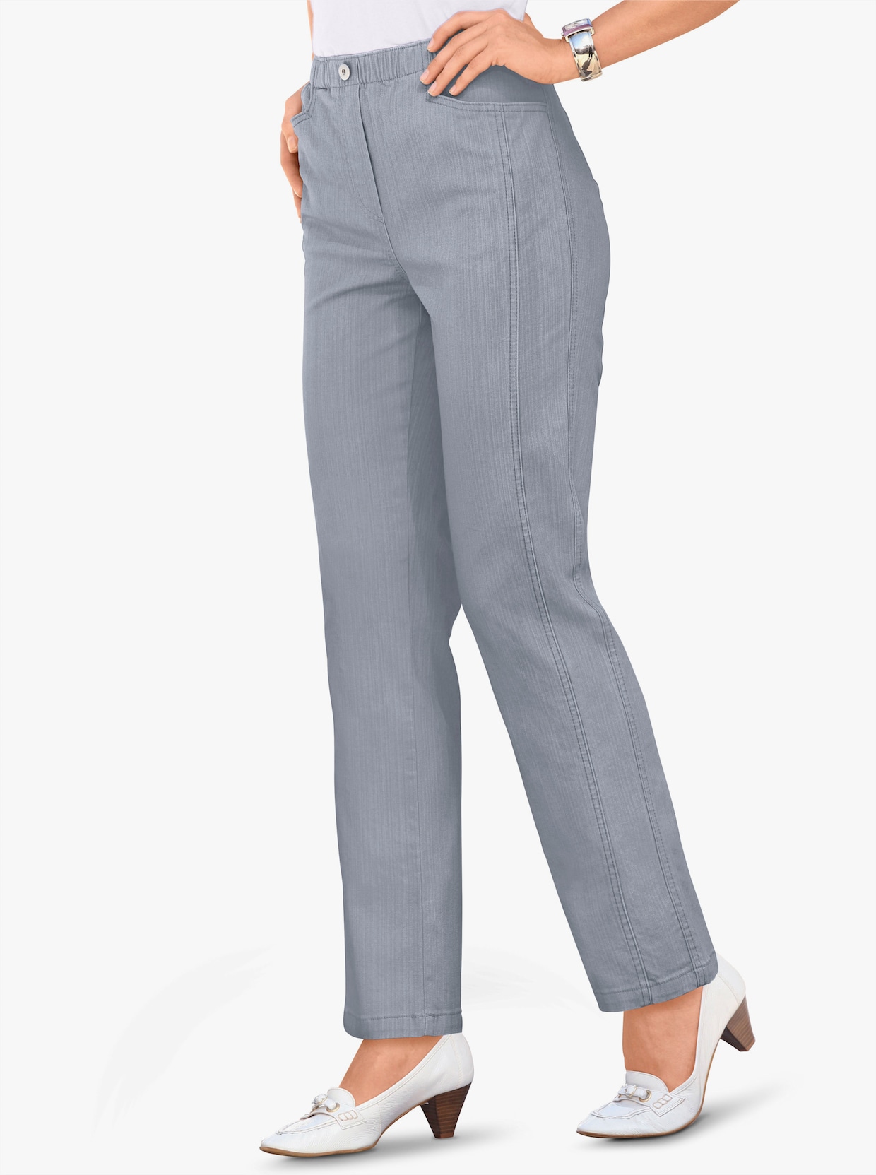 Jeans med resår - grå