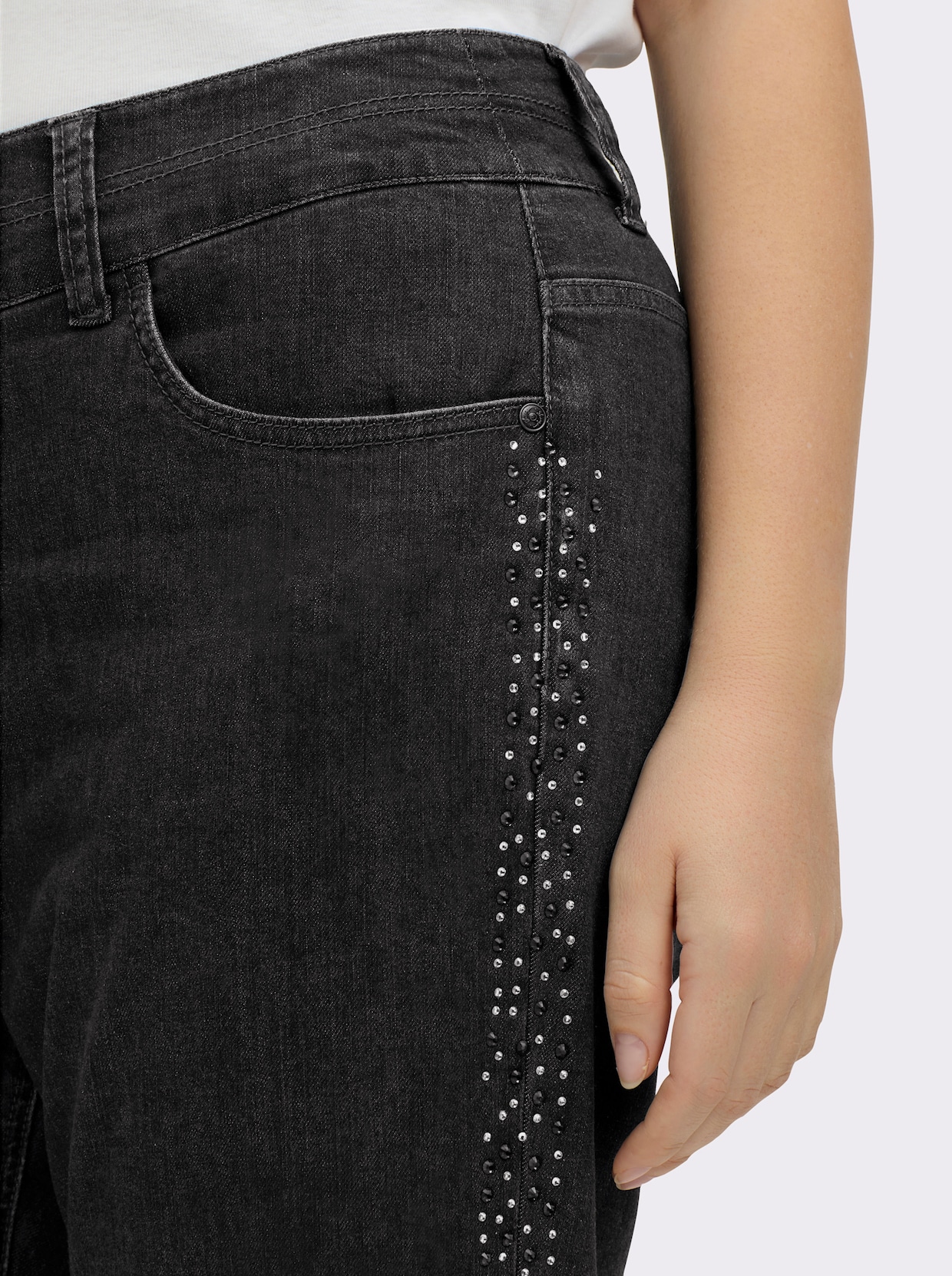 sheego Gerade Jeans - black denim