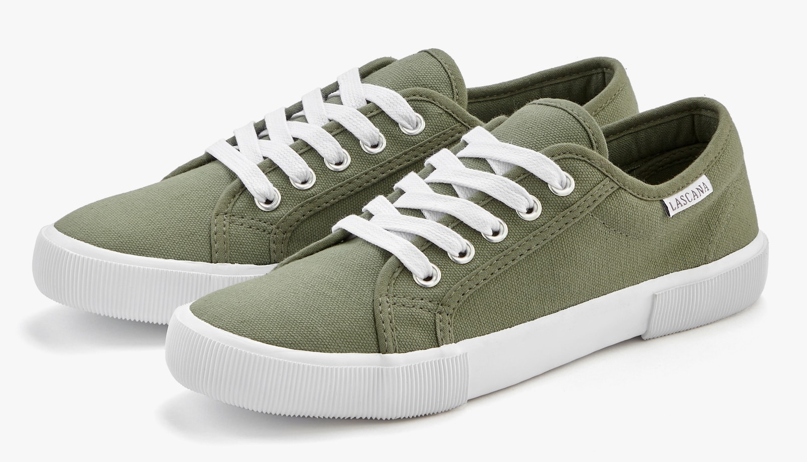 LASCANA Sneaker - olivfarben