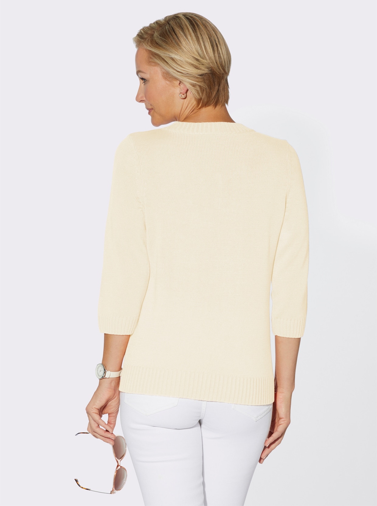 3/4 Arm-Pullover - champagner