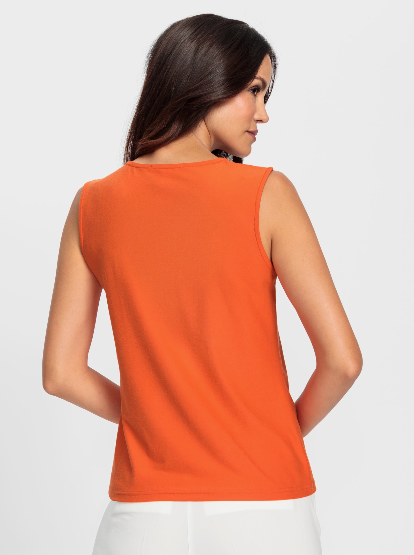 heine Shirttop mit Cut-Outs am Ausschnitt - orange