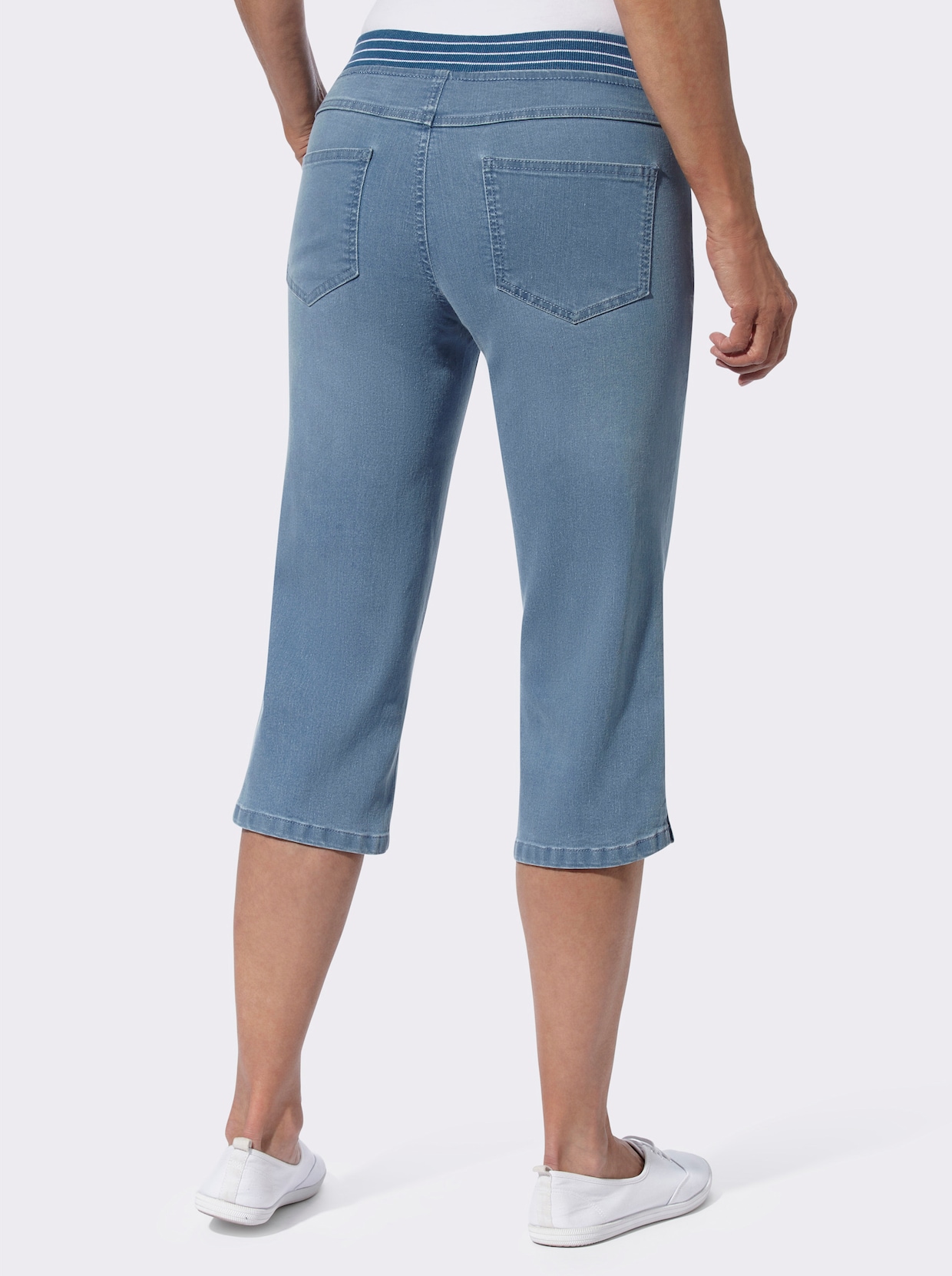 Capri-jeans - blue-bleached