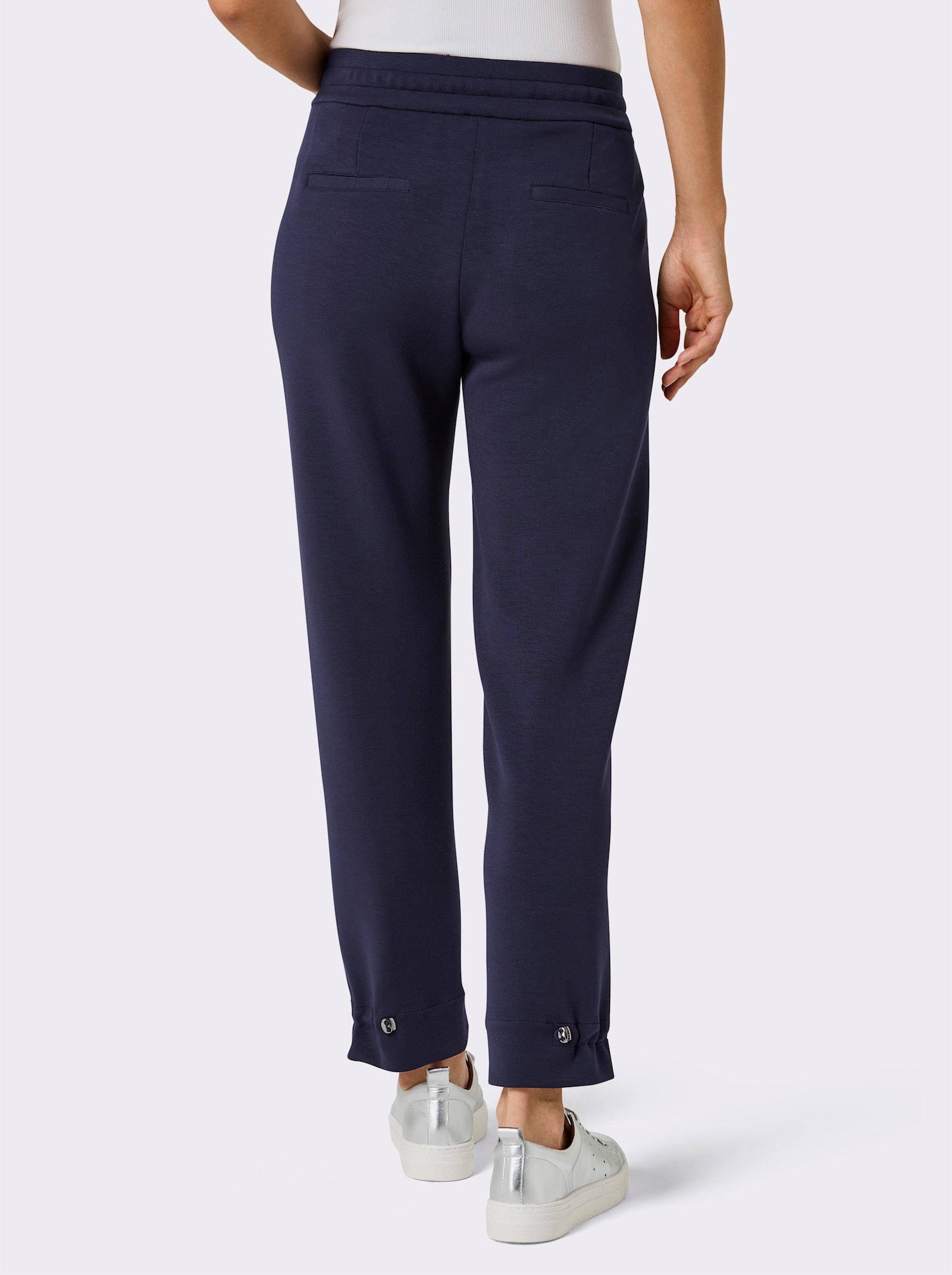 CREATION L PREMIUM Jogg Pants mit Ziertaschen - marine