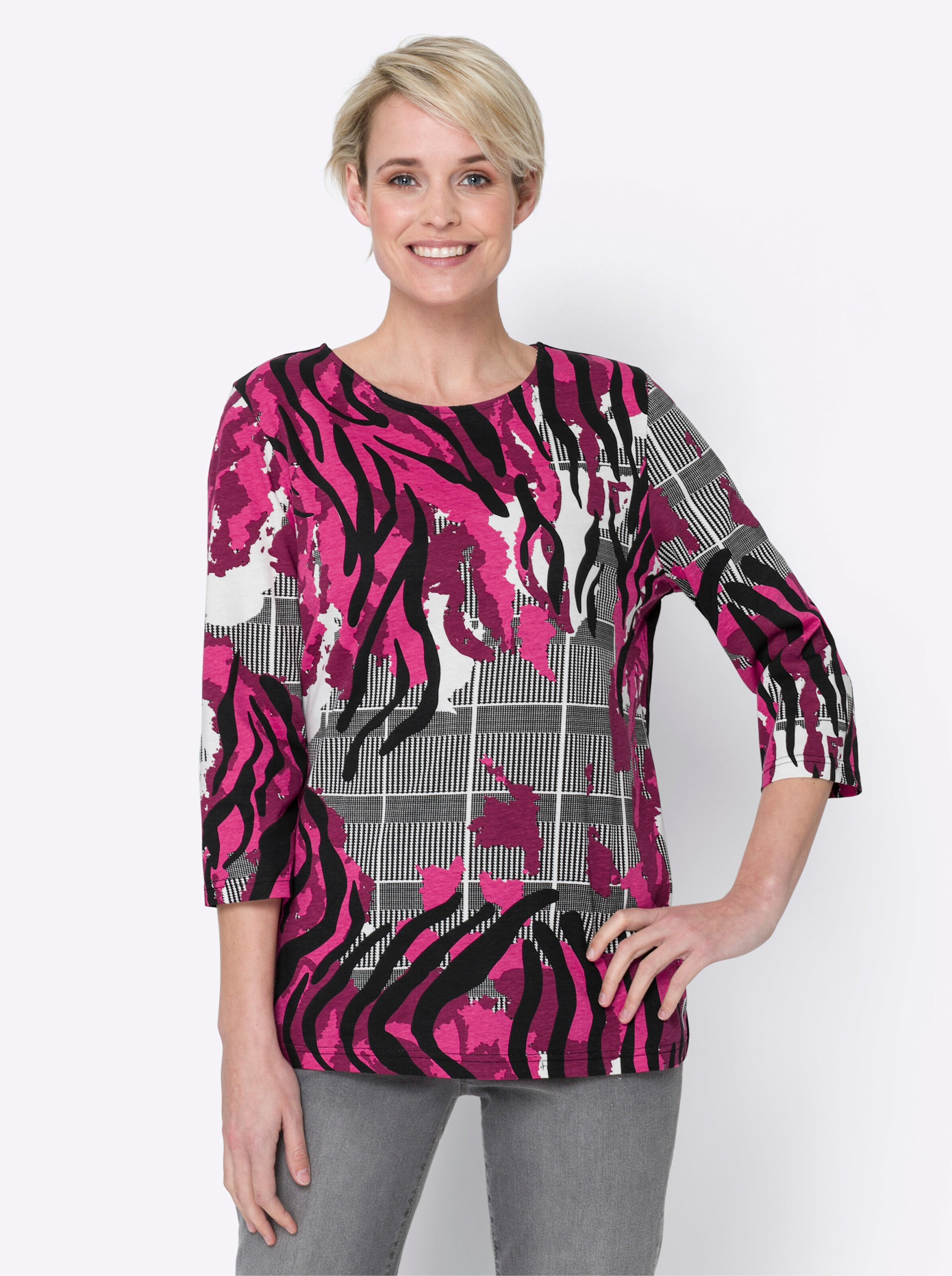 Shirt met 3/4-mouw