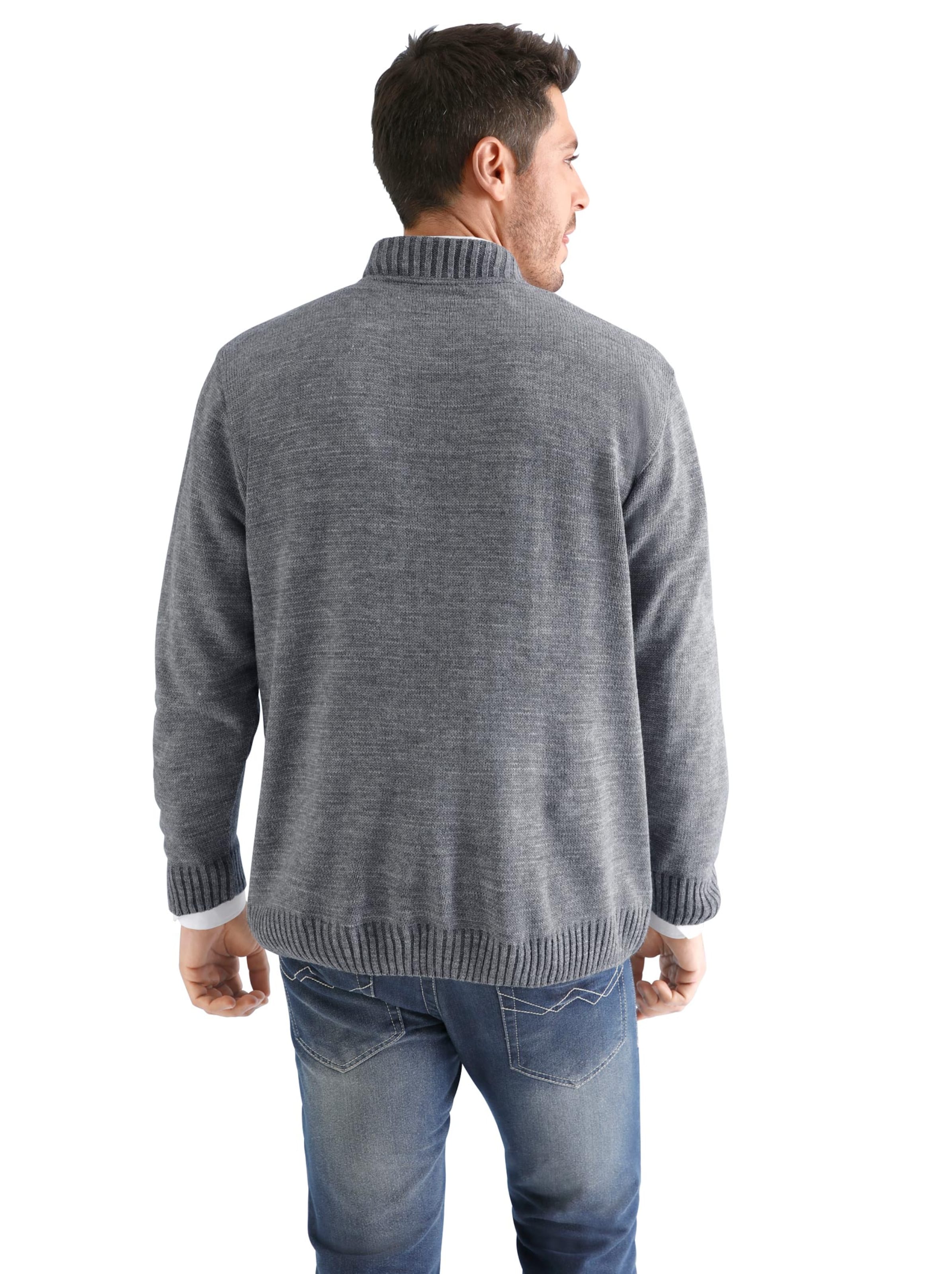 Strickjacke - grau-meliert