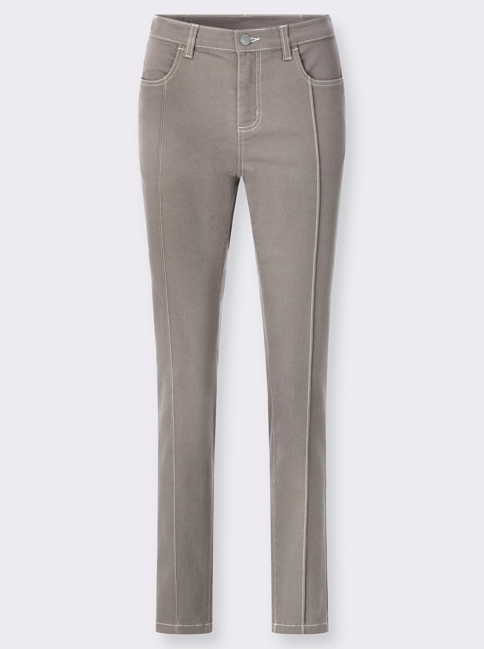 Jeans in schmaler Form - taupe