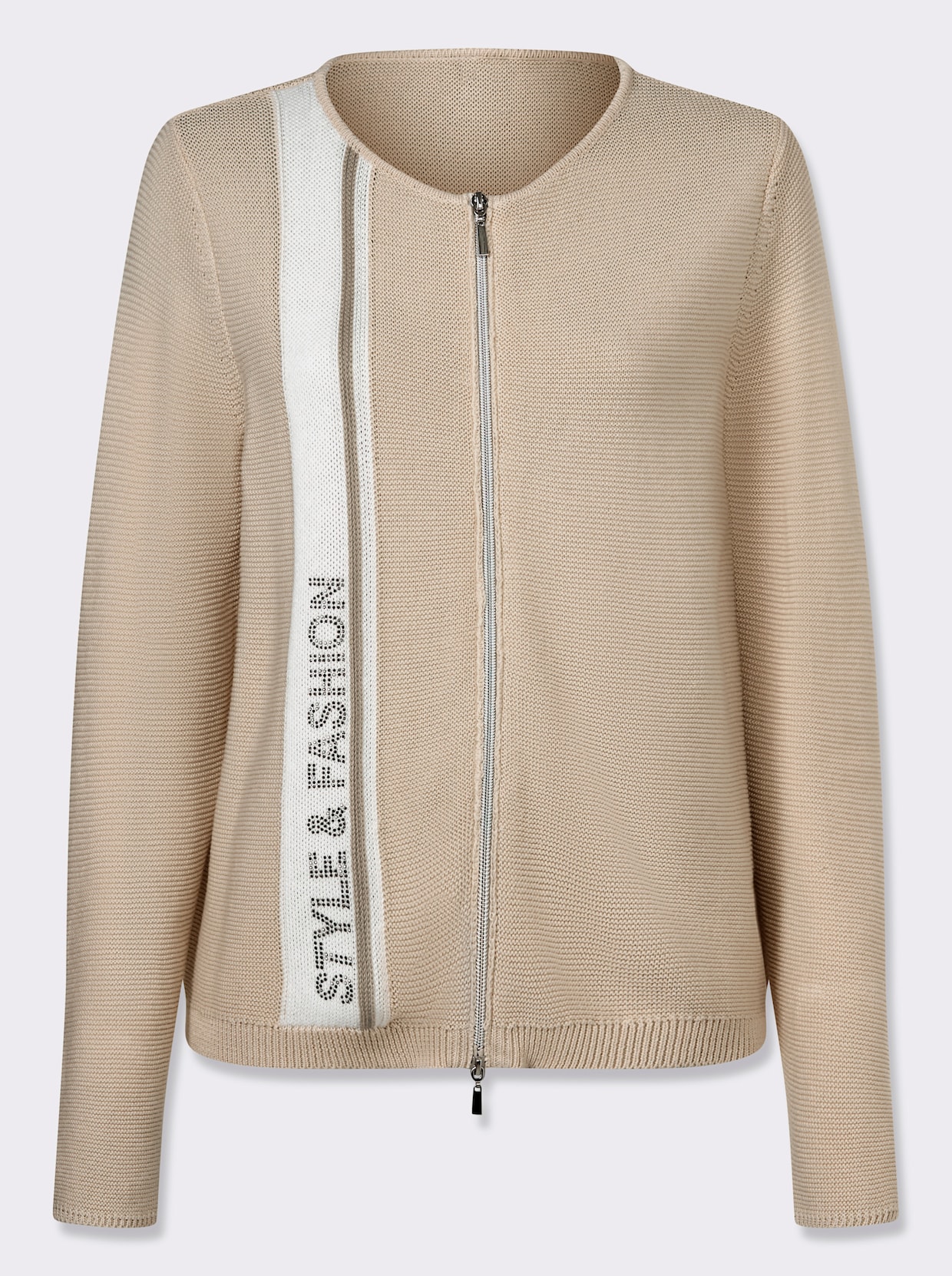 heine Strickjacke - sand-ecru-gemustert