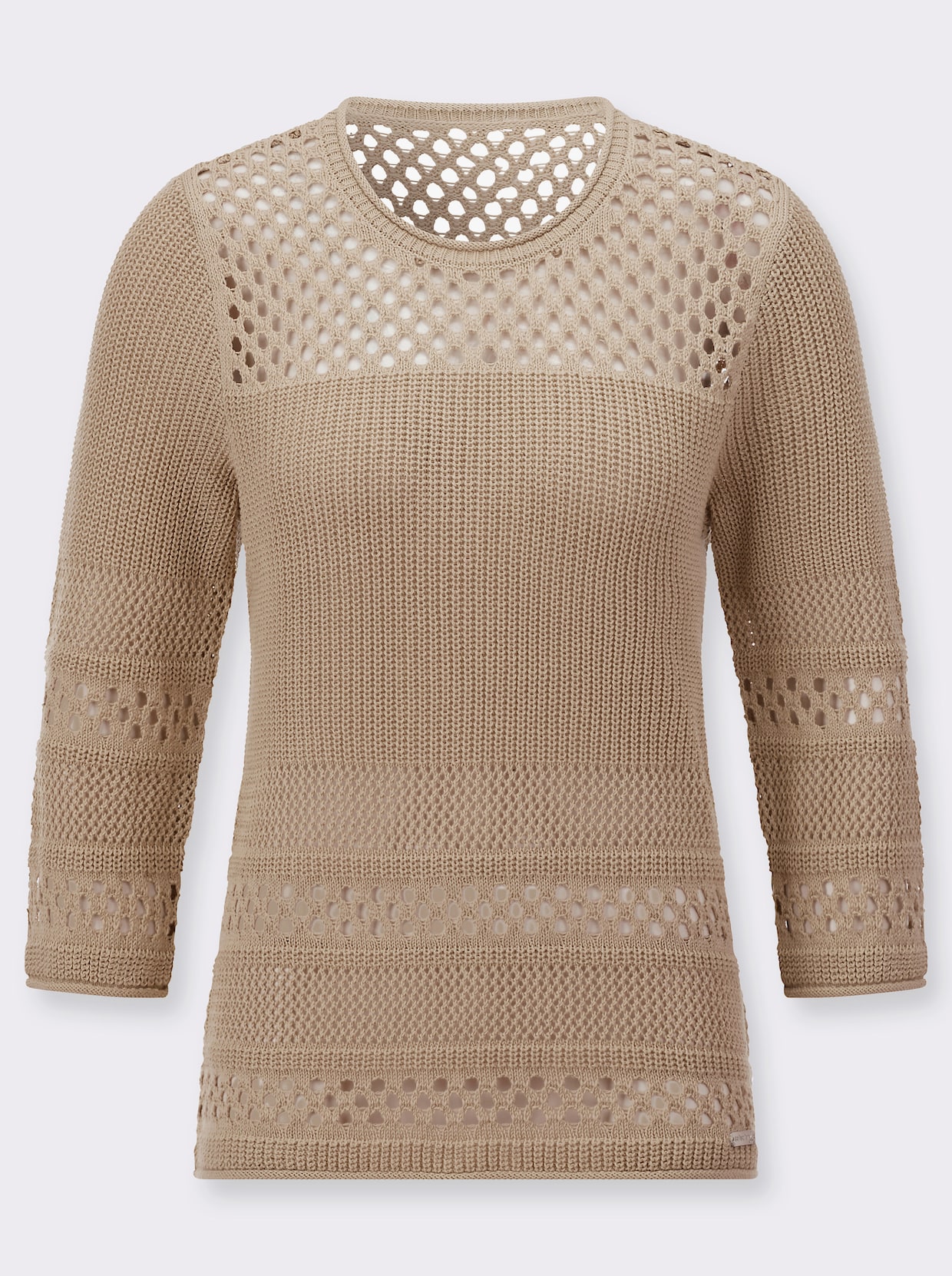 Ajourpullover - beige
