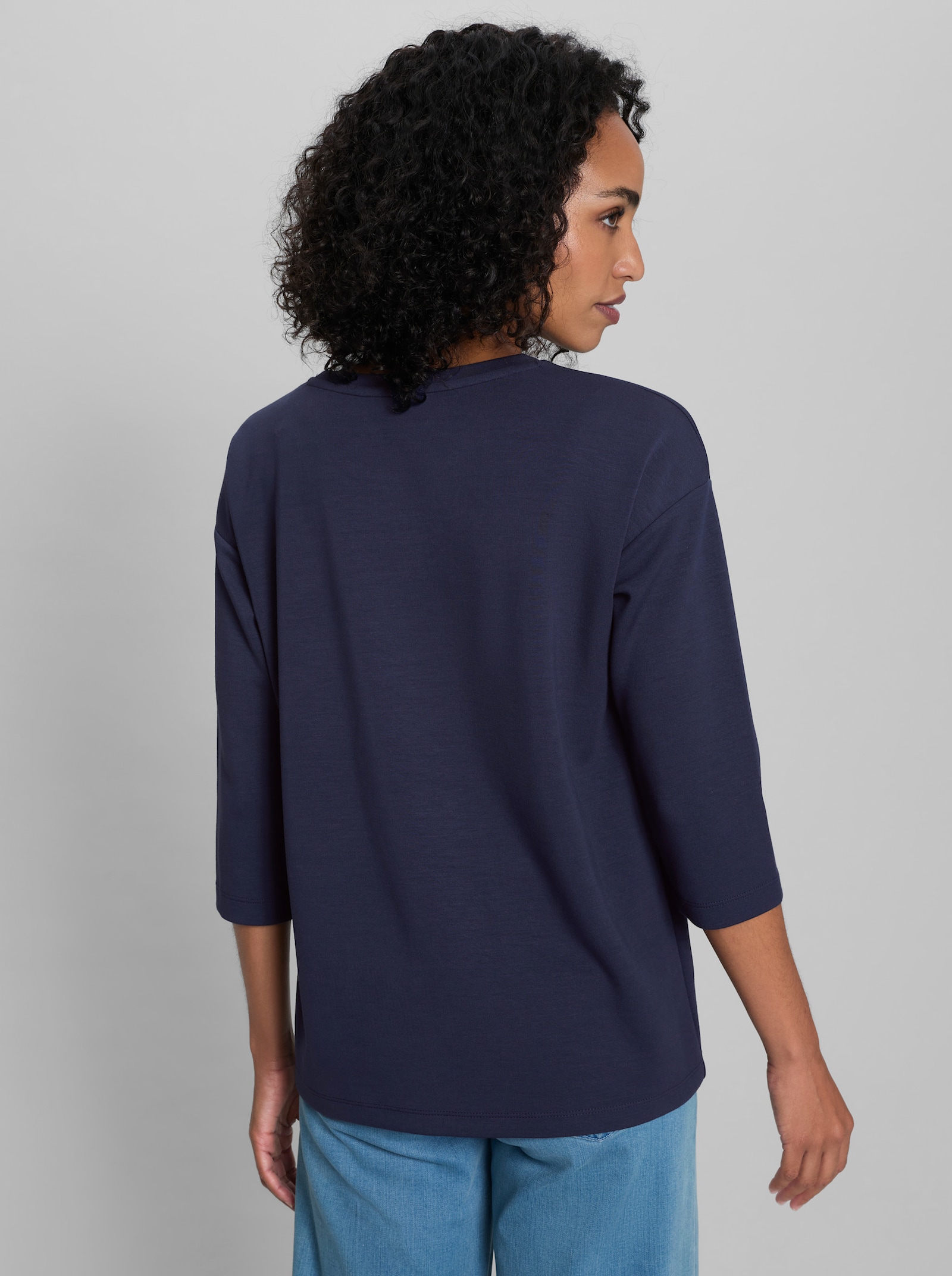 heine Sweatshirt mit Stickerei - marine