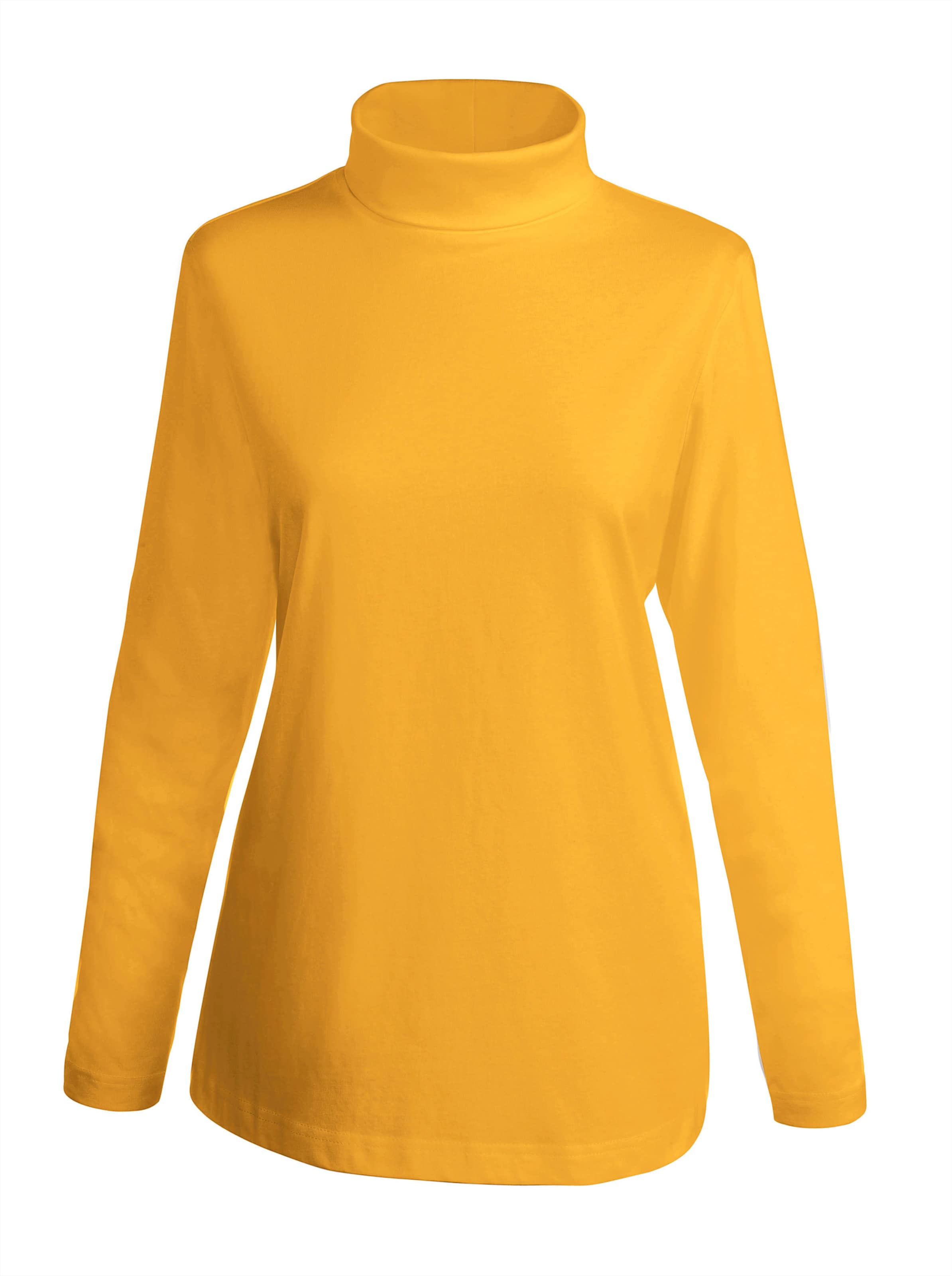 Classic Basics Damen Gelb Rollkragenshirt "Shirtrolli", Gr. 56, (Ocker), 100% Baumwolle, Unifarben, Ohne Ausschnitt, Shirts - Bild 3