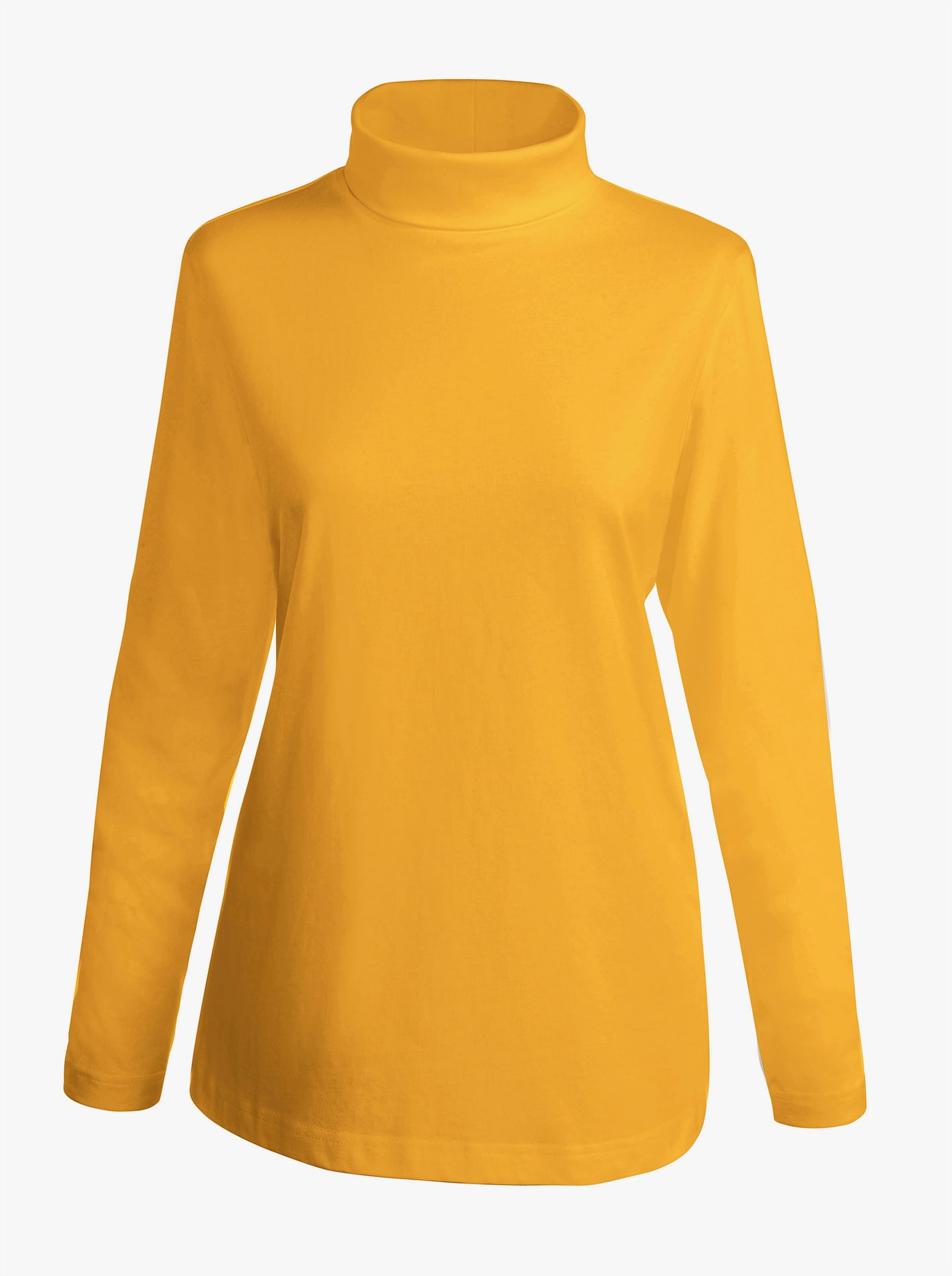 Rollkragenshirt mit langen Ärmeln - ocker