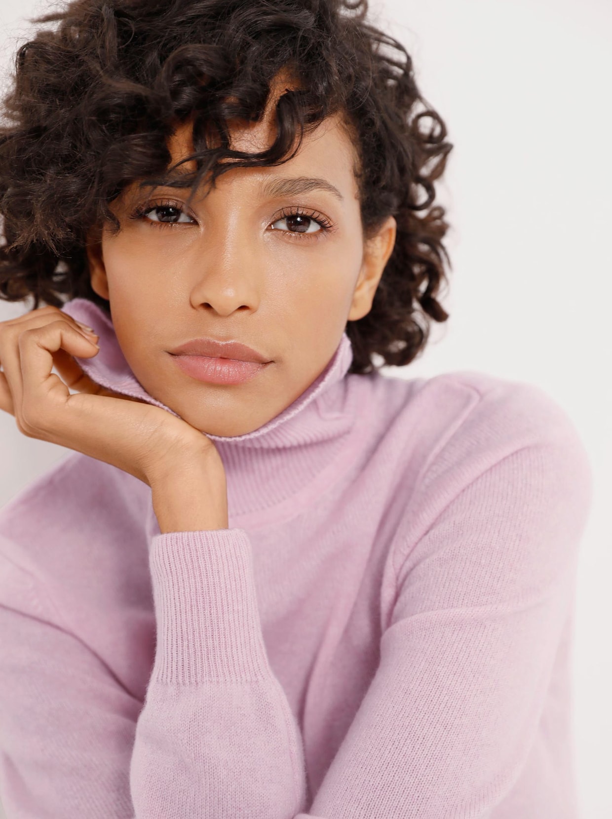 Creation L Premium Pullover van kasjmier - roze gemêleerd