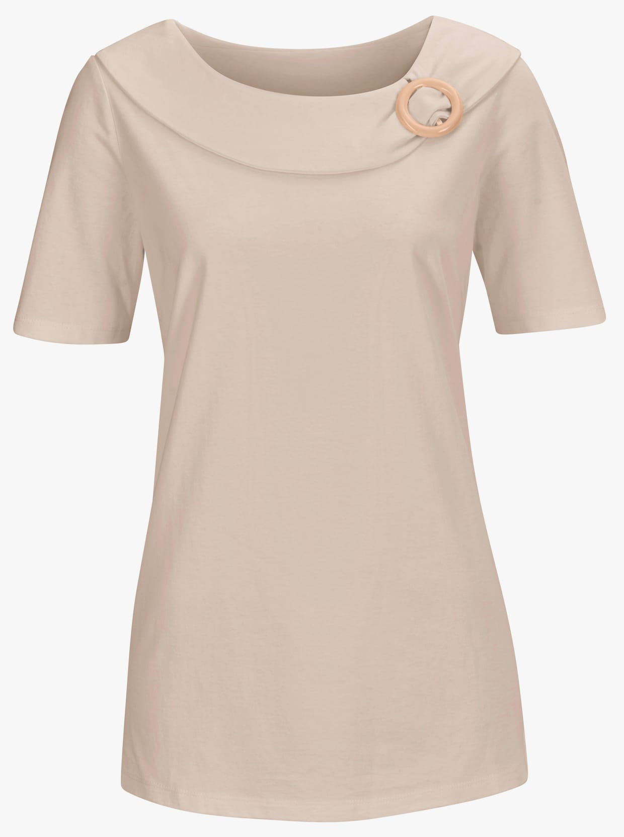 Shirt met korte mouwen - beige