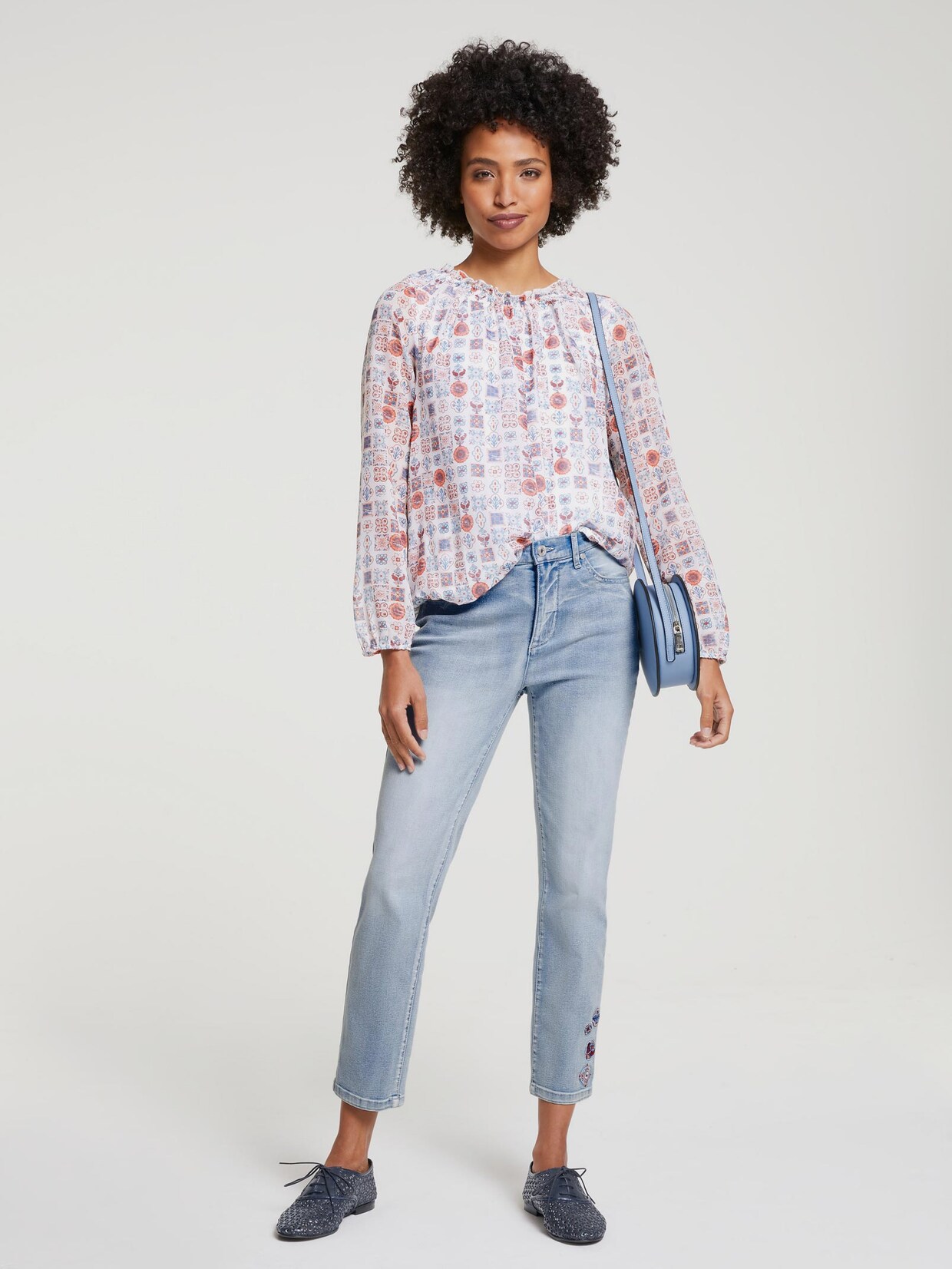 Linea Tesini Druckbluse - bunt