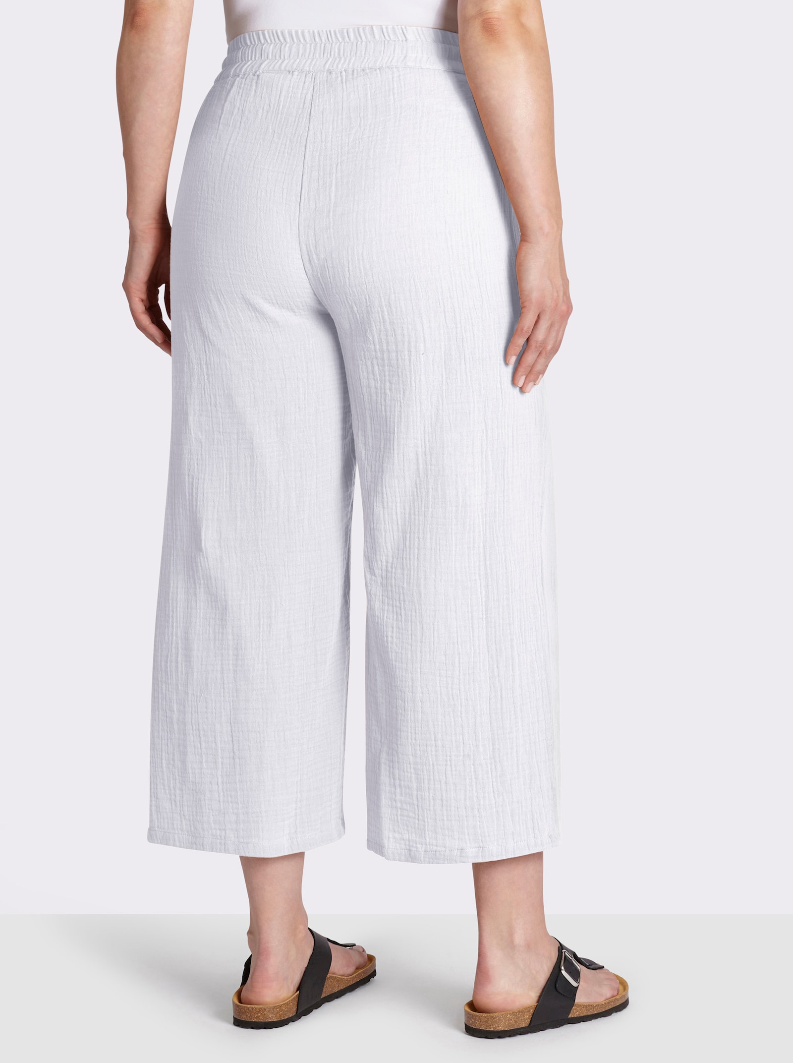 Culotte in Struktur-Qualität - weiß