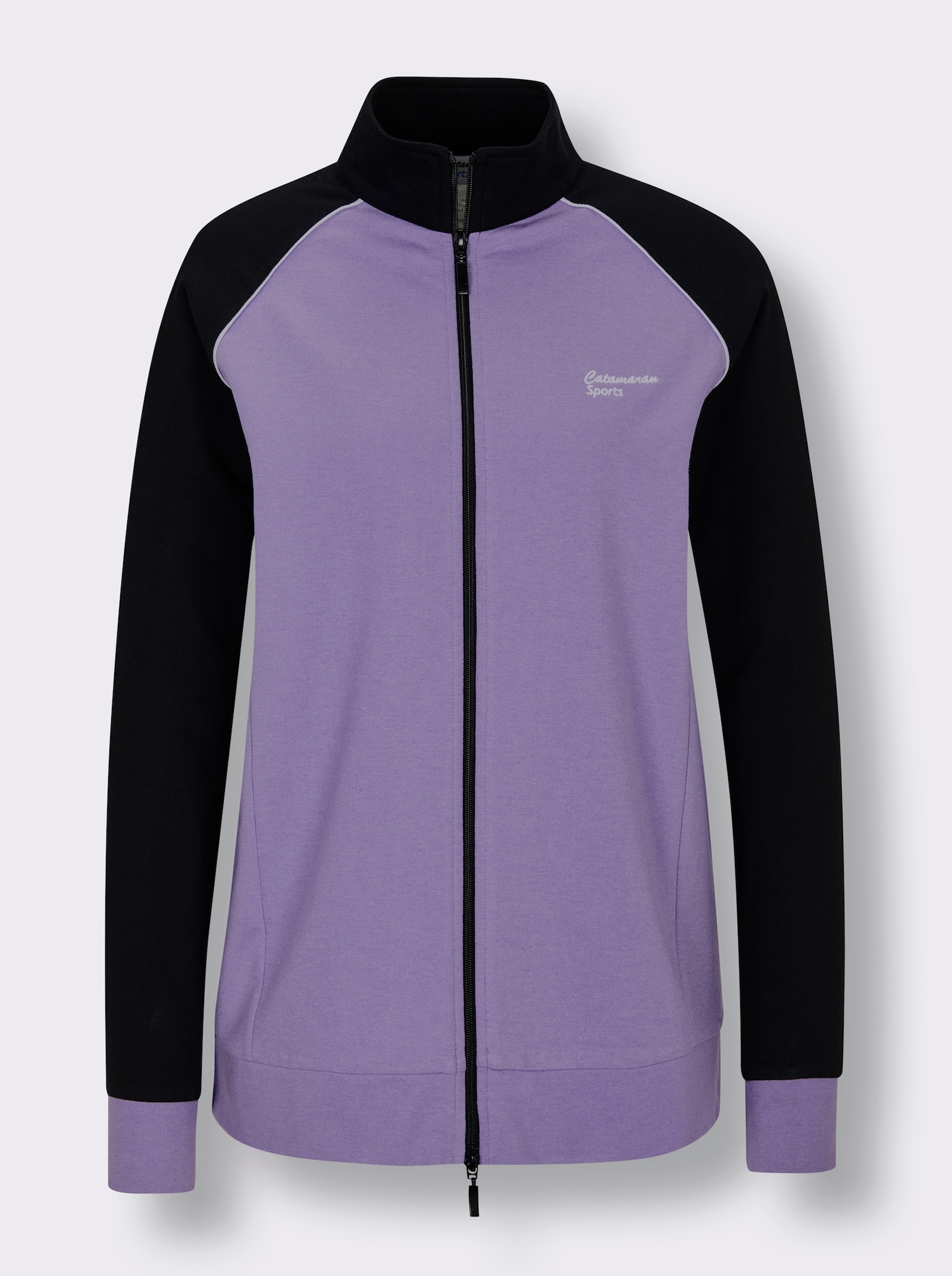 Catamaran Sweatjacke mit Raglan-Ärmeln - lavendel-schwarz