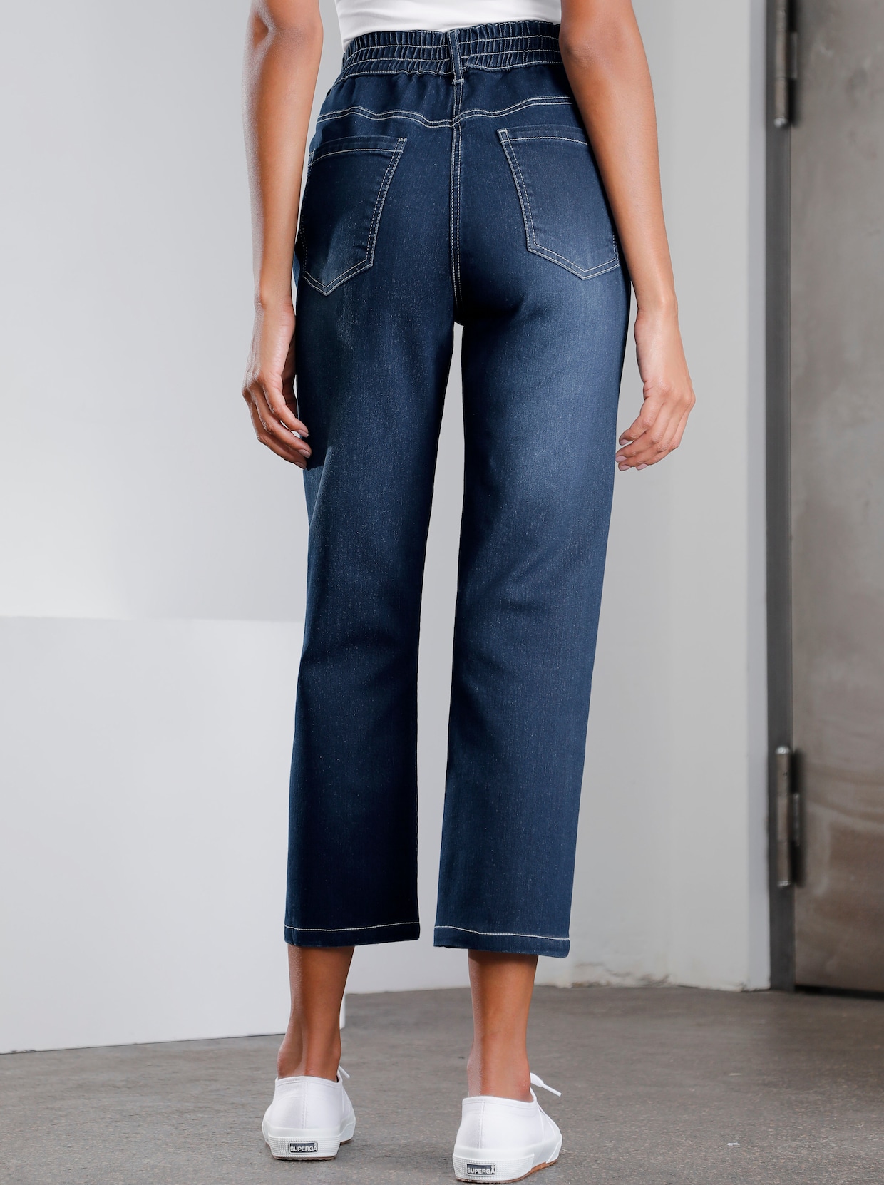 7/8-Jeans - blue-stone-washed