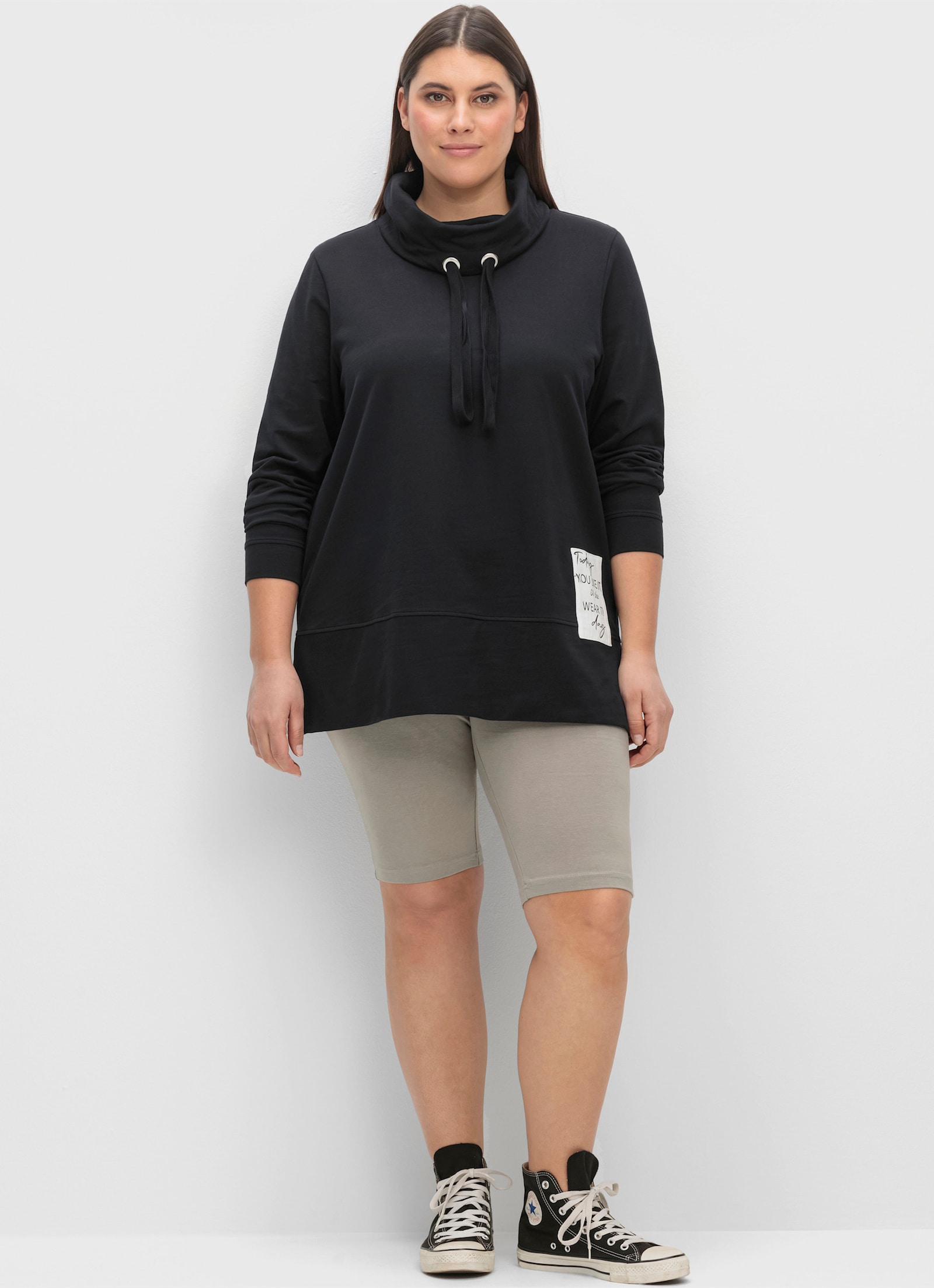 sheego Radlerhose in knielanger Form - grau