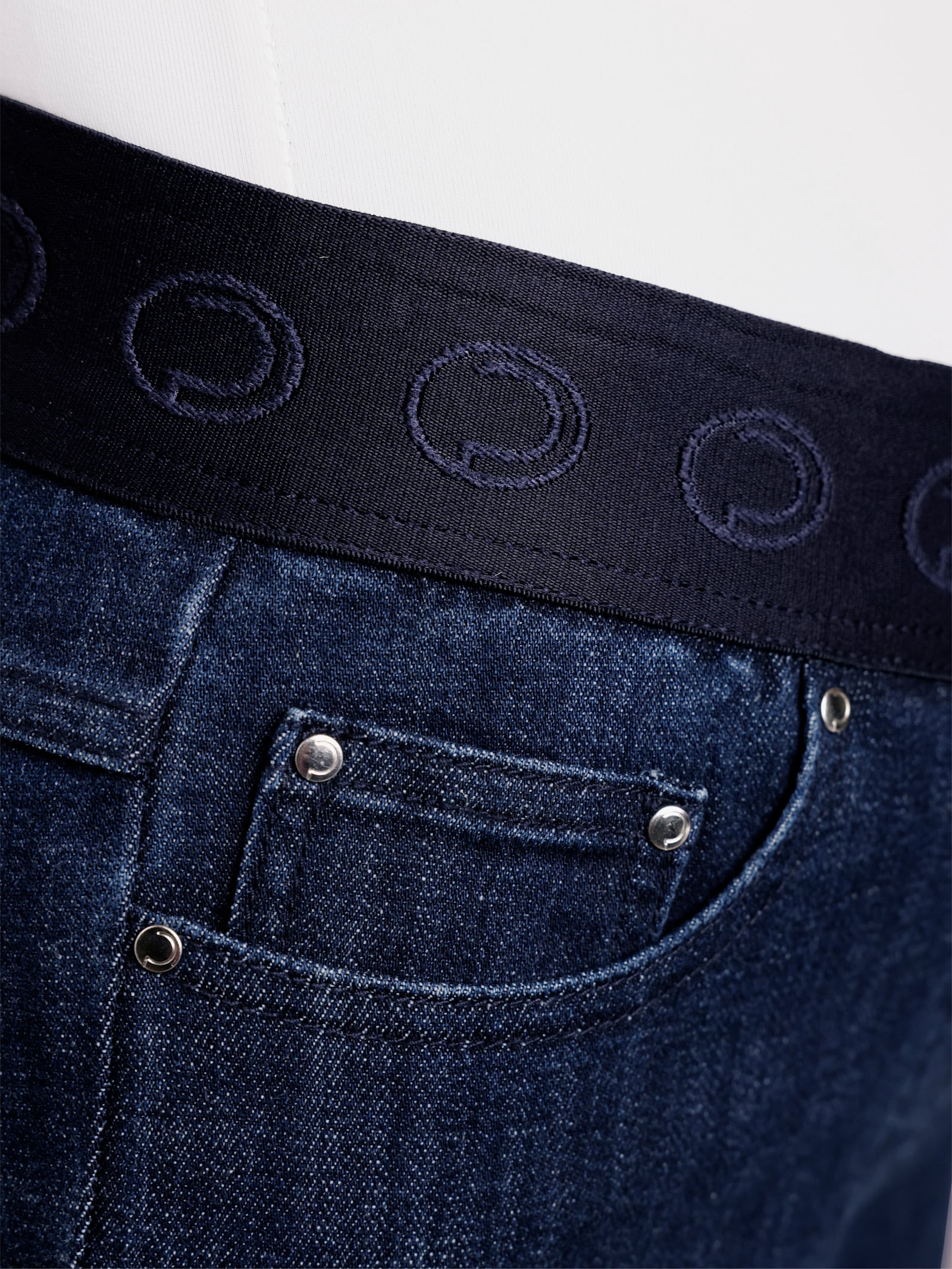 CREATION L PREMIUM Schlupfjeans im Materialmix mit Baumwolle und Lyocell - dark blue