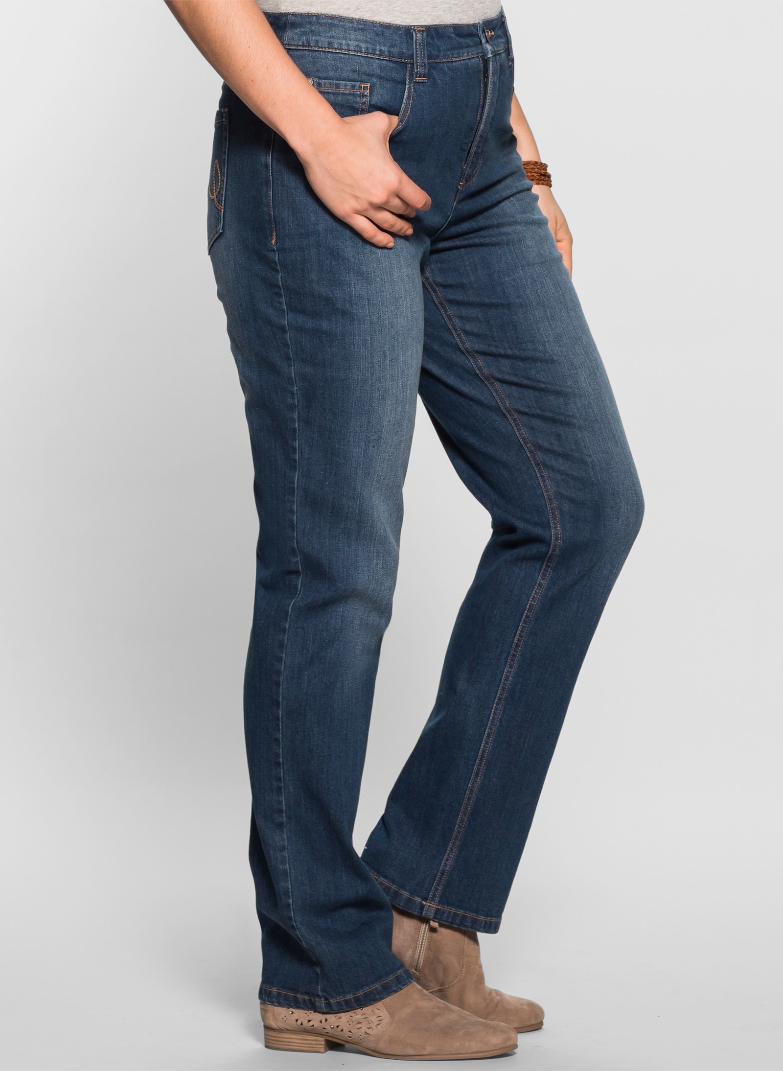 sheego Shaping jeans in recht model - blue denim