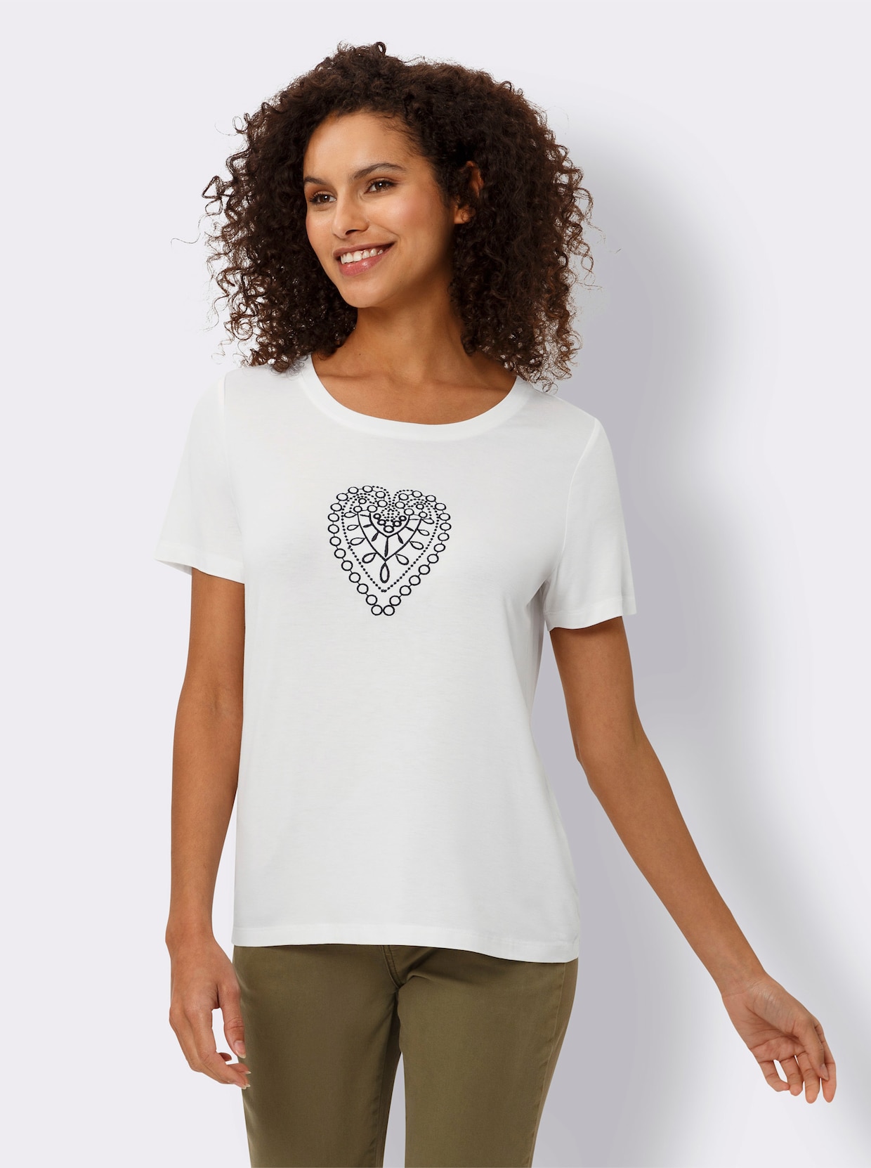 heine Shirt met ronde hals - wit