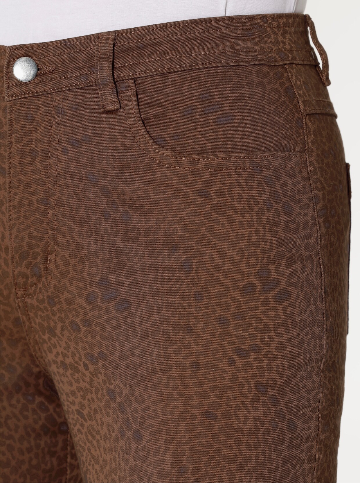 jeans - bruin/chocolade bedrukt