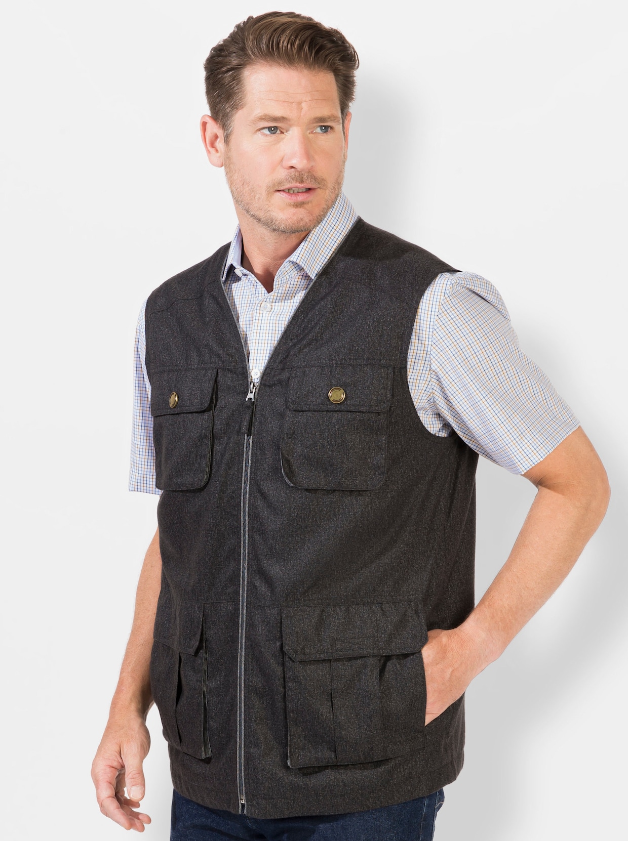 Marco Donati Gilet - grijs