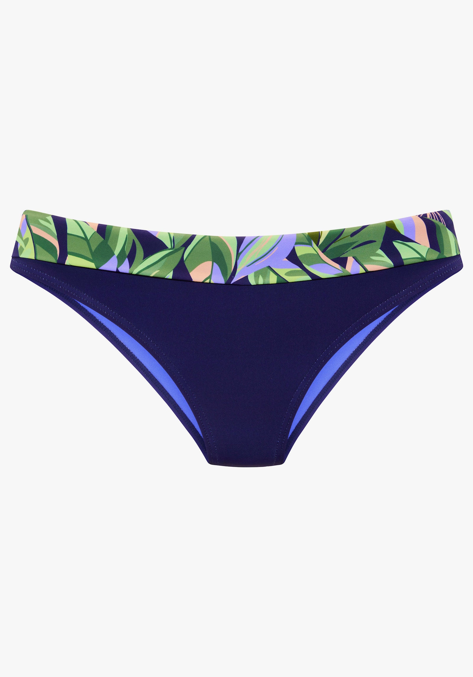s.Oliver Bikini-Hose - grün-blau bedruckt