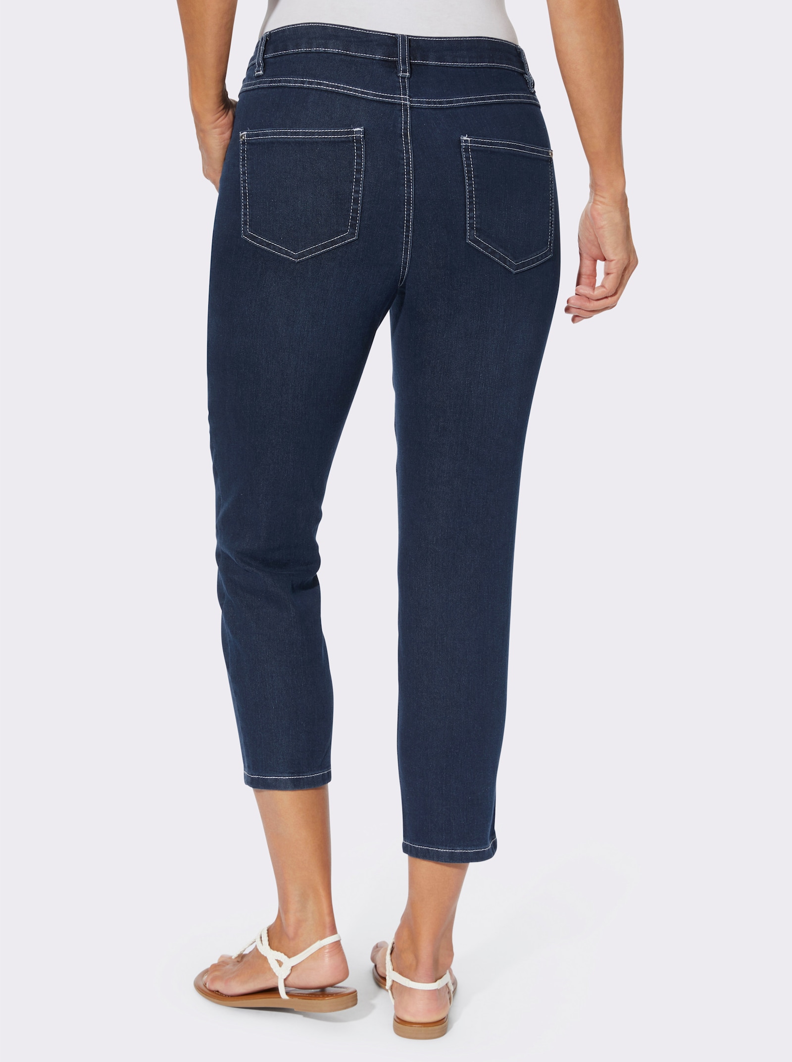 7/8-Jeans mit Stretch-Anteil - blue-stone-washed