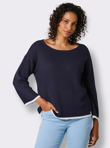 CREATION L PREMIUM 3/4 Arm-Pullover - marine