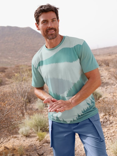 Catamaran Sports Funktionsshirt mit Druck vorne - salbei-bedruckt