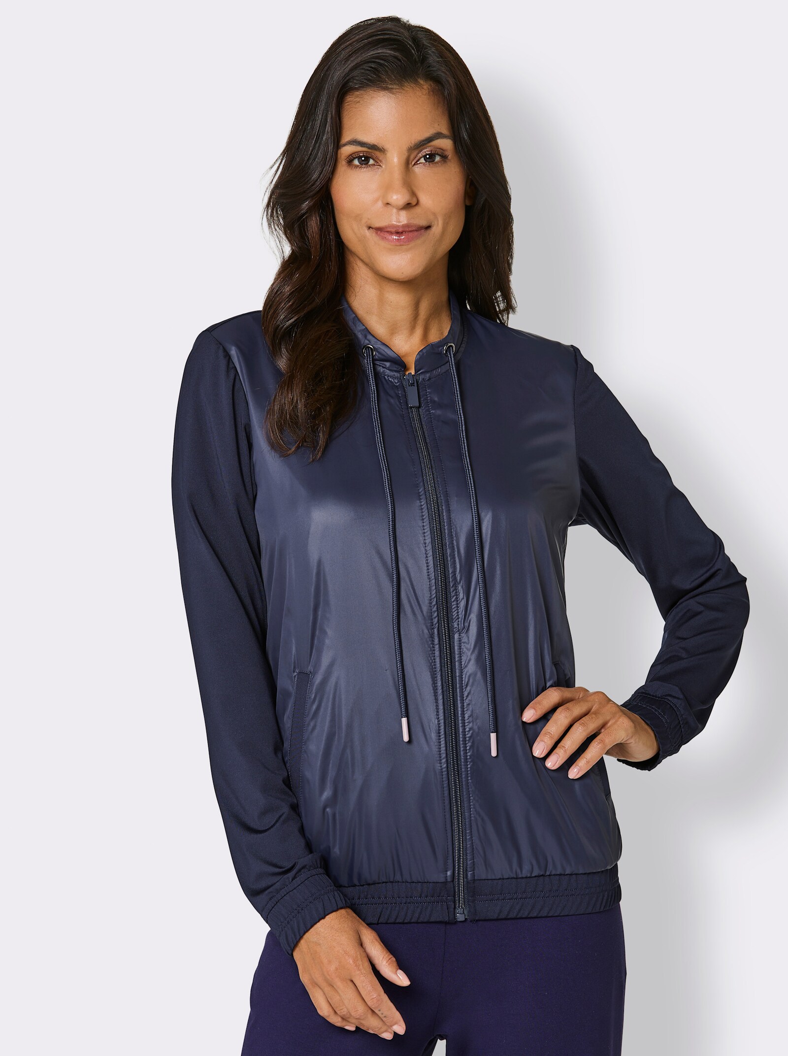 Catamaran Sports Funktionsjacke im Materialmix - marine
