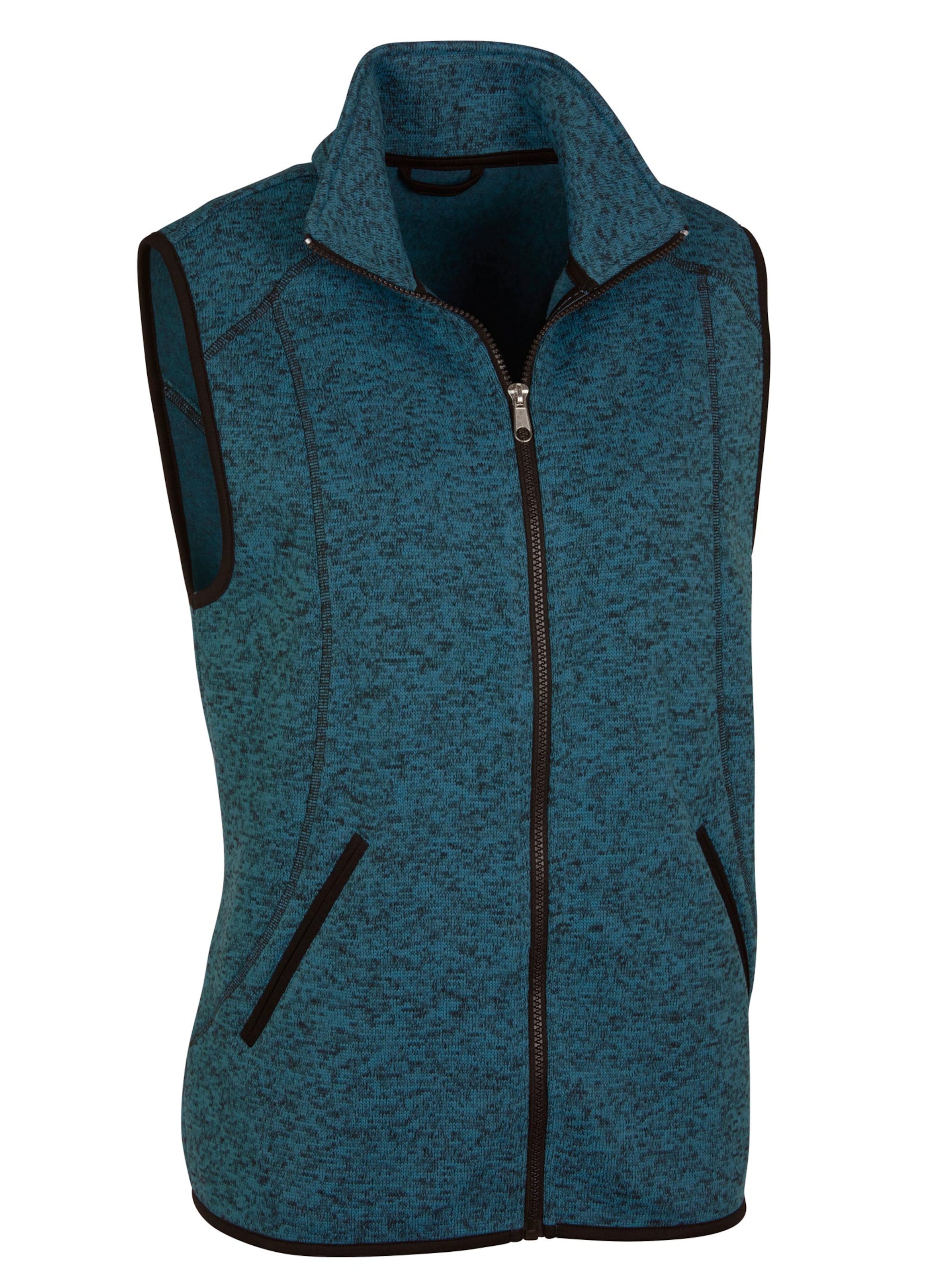 Fleece-Weste - aquapetrol-meliert