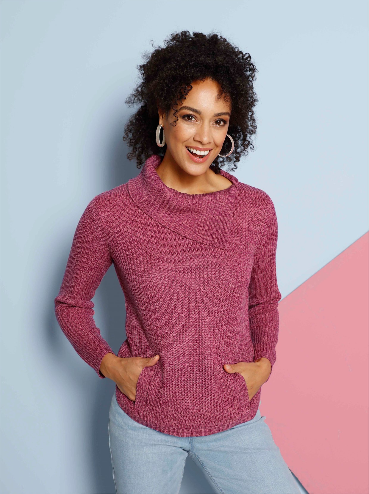 Pullover met lange mouwen - heide gemêleerd