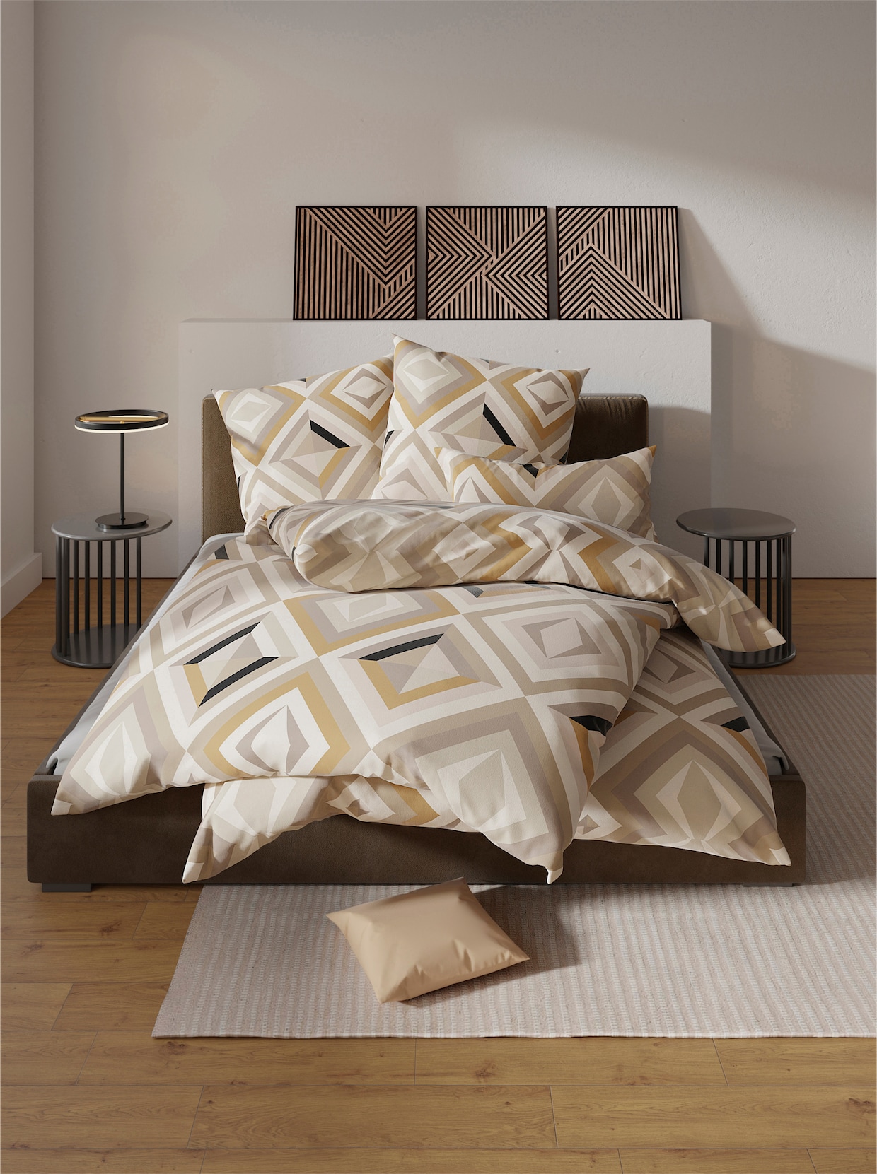 wäschepur Bettwäsche - sesam-champagner-bedruckt