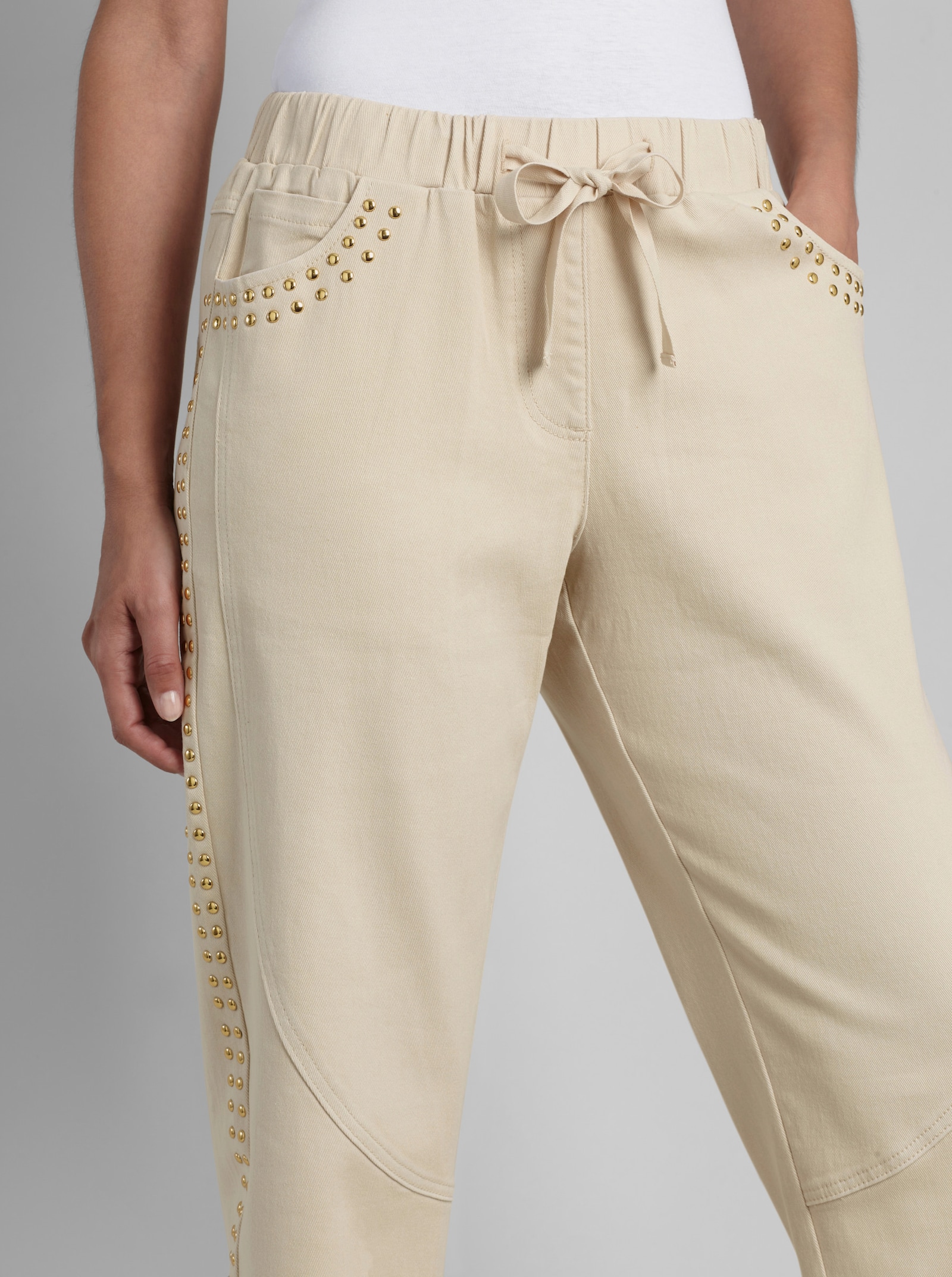 heine Hose in Barrel-Form - sand