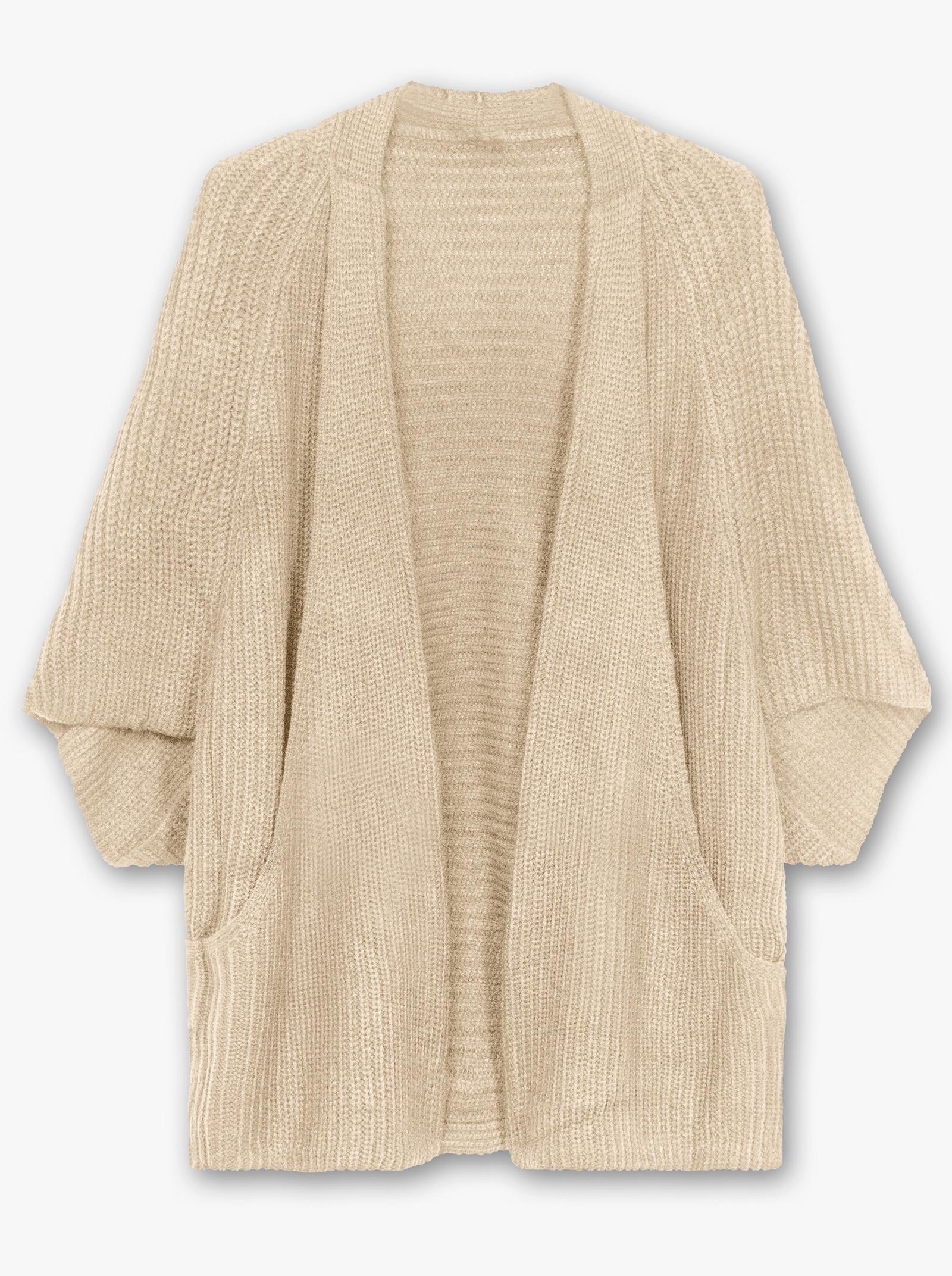 Strickjacke in Oversize-Form - sand