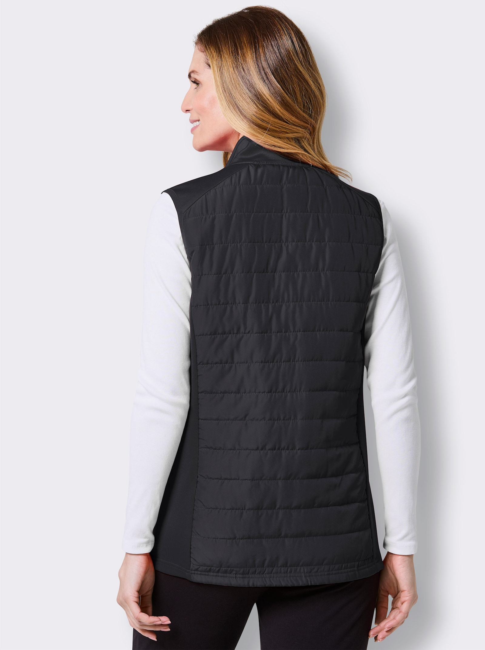 Catamaran Sports Steppweste mit Reißverschluss-Taschen - schwarz