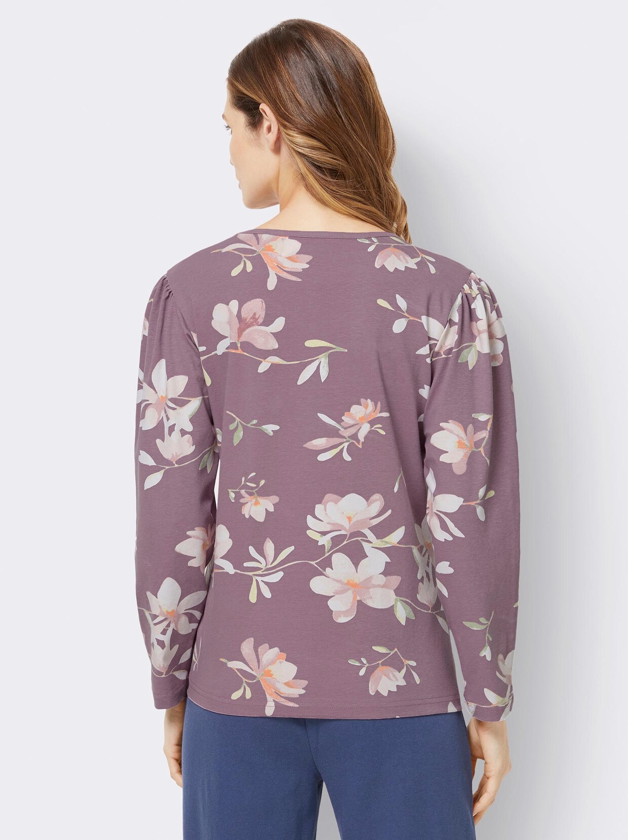 Plantier Shirt - violett-gemustert