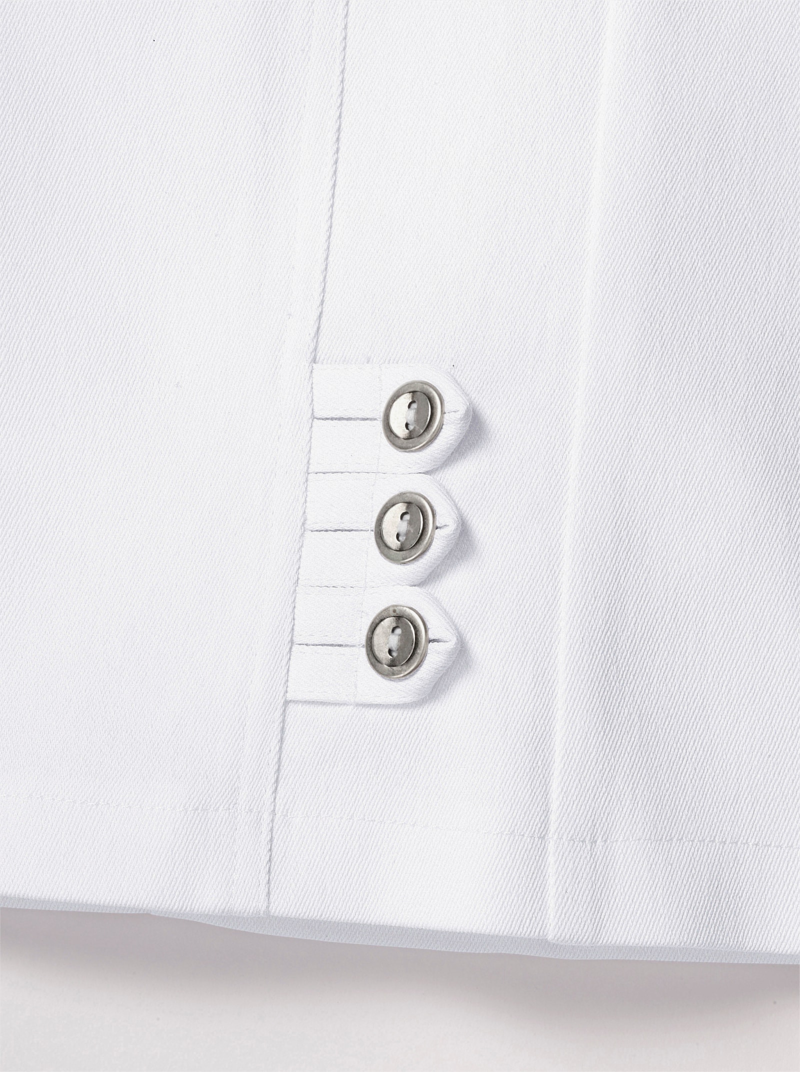 7/8-jeans met siertrensje aan de boord - wit