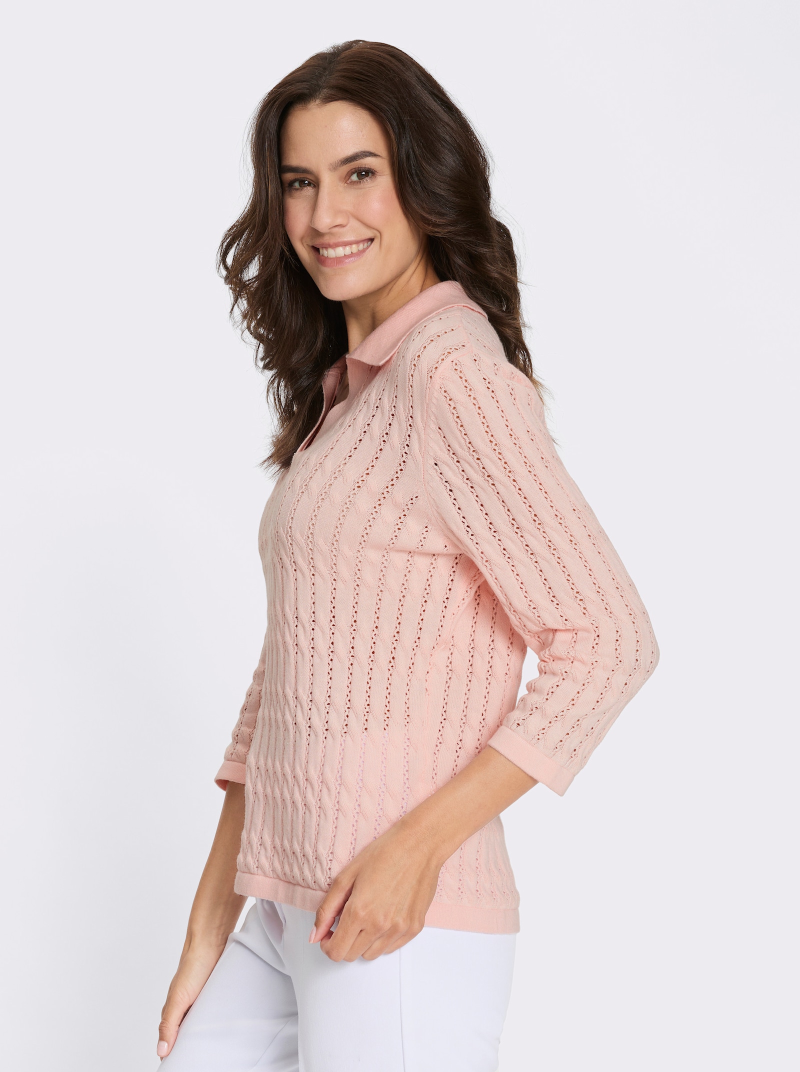 Polopullover - hellrosé