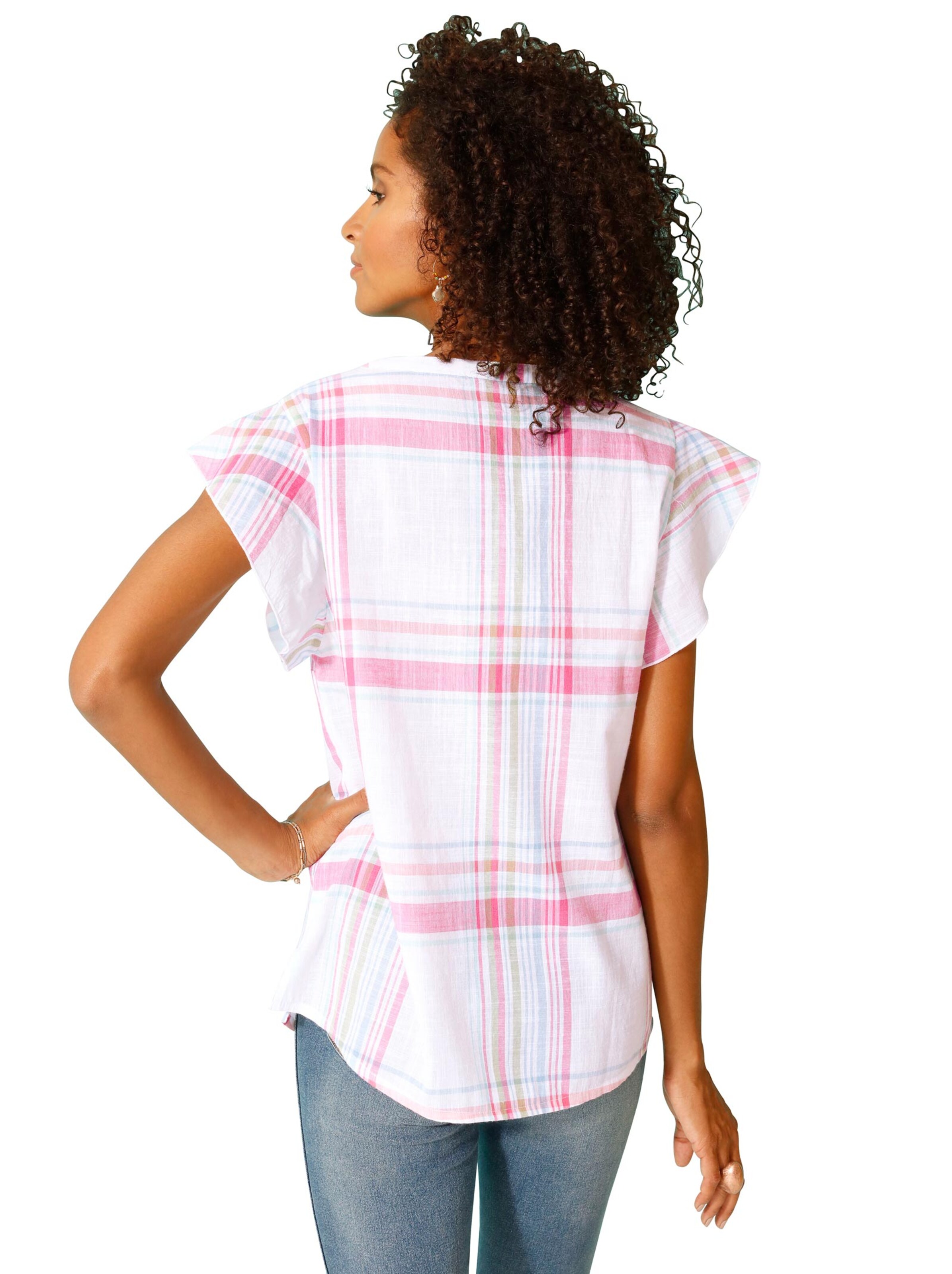 Bluse - pink-kariert