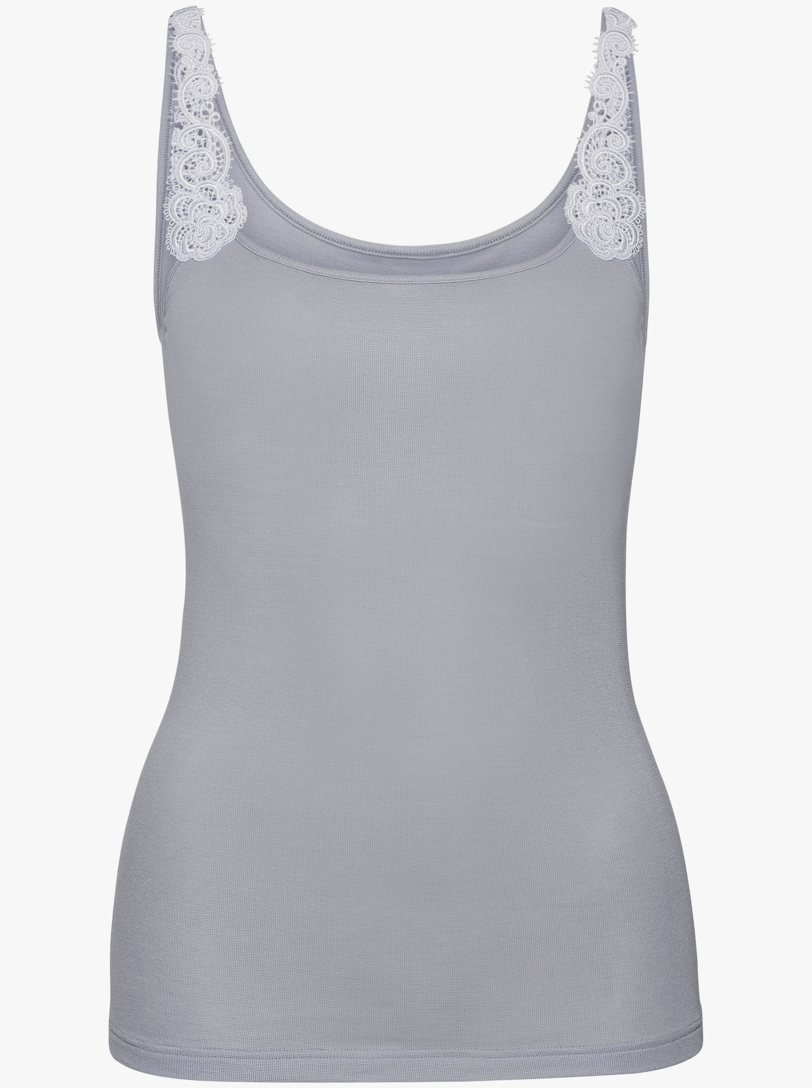 comazo Trägerhemd in Micromodal-Qualität - weiß + silberfarben