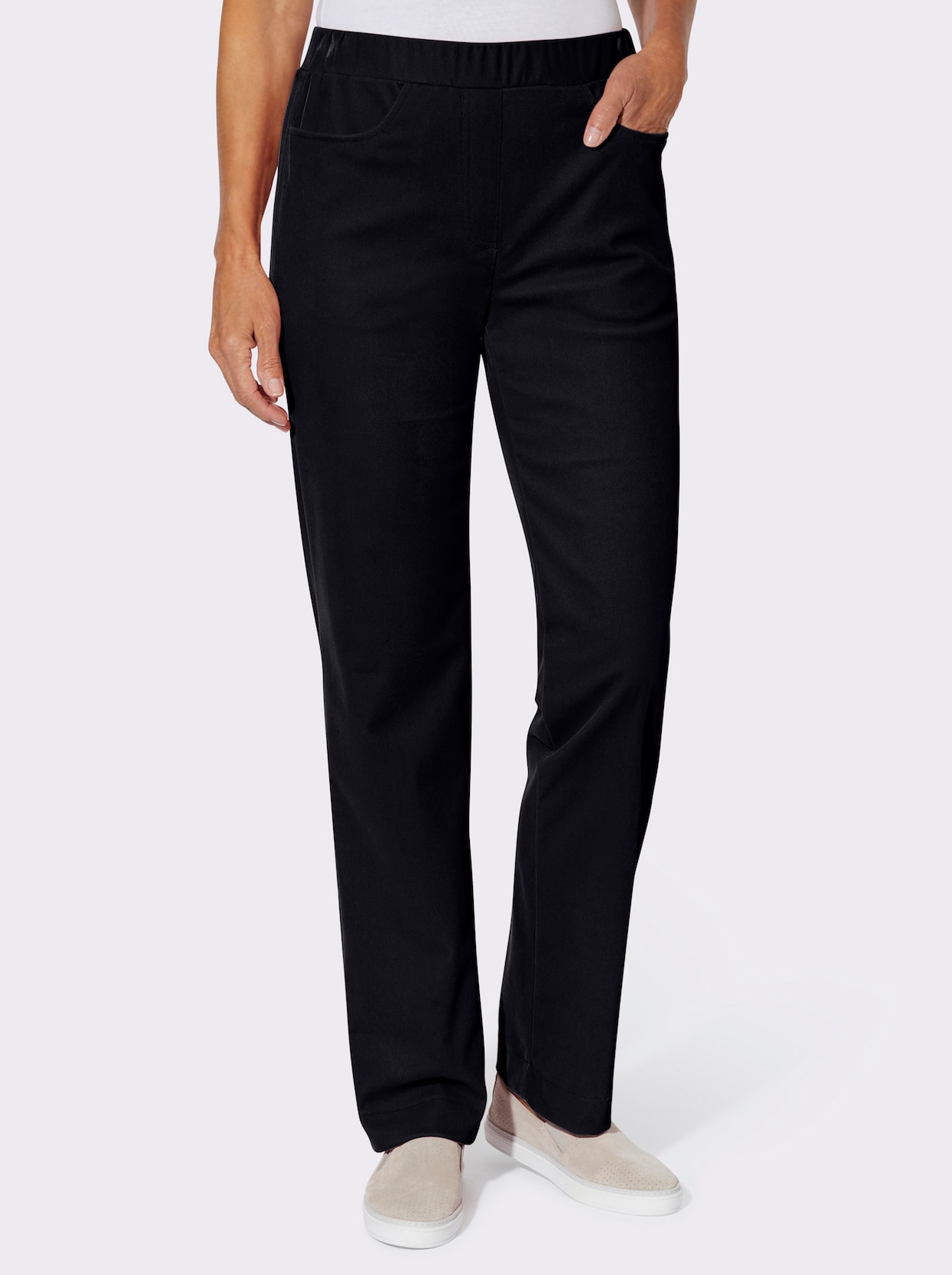 Samthose mit Rundum-Dehnbund - marine