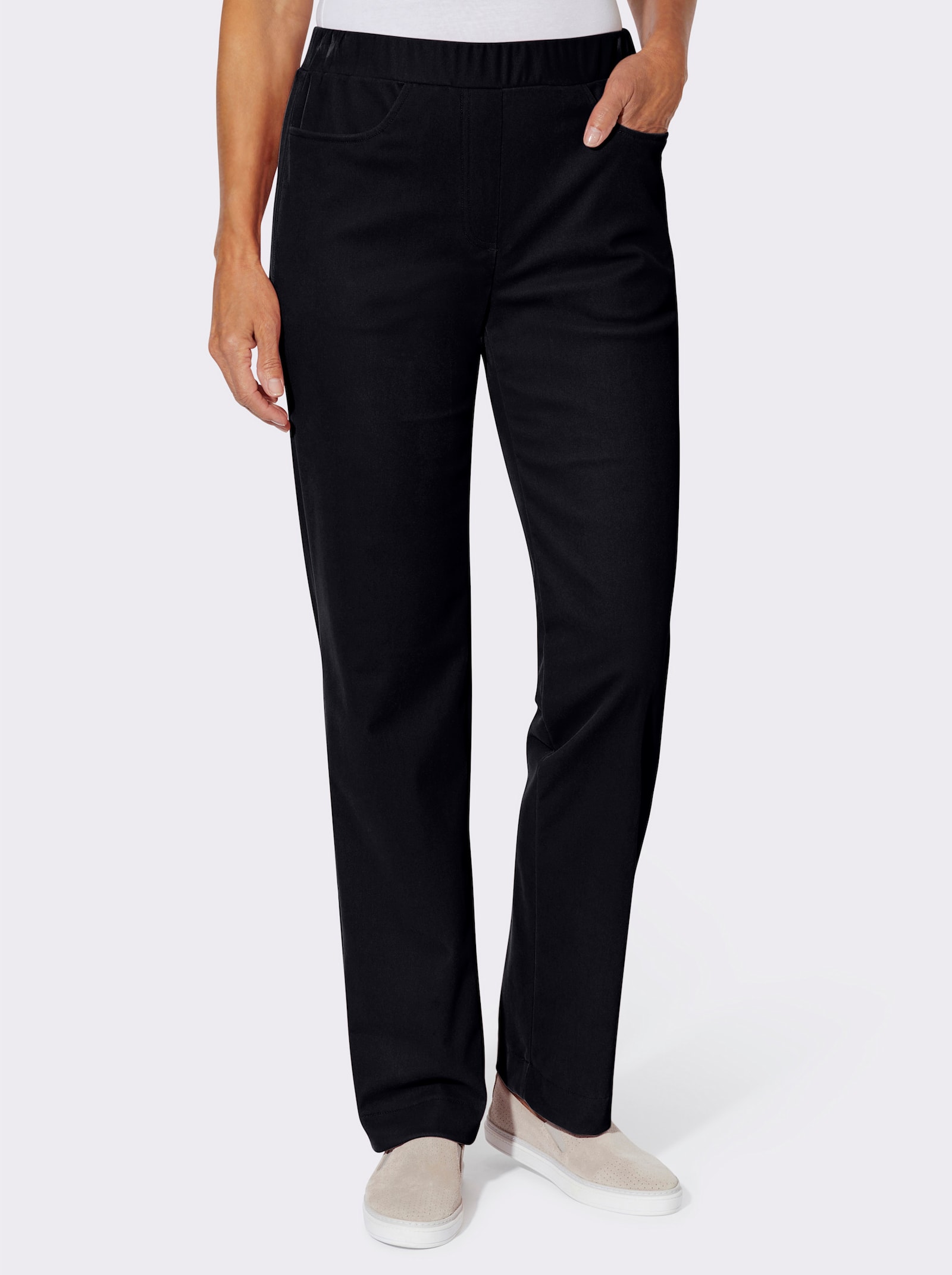 Samthose mit Rundum-Dehnbund - marine