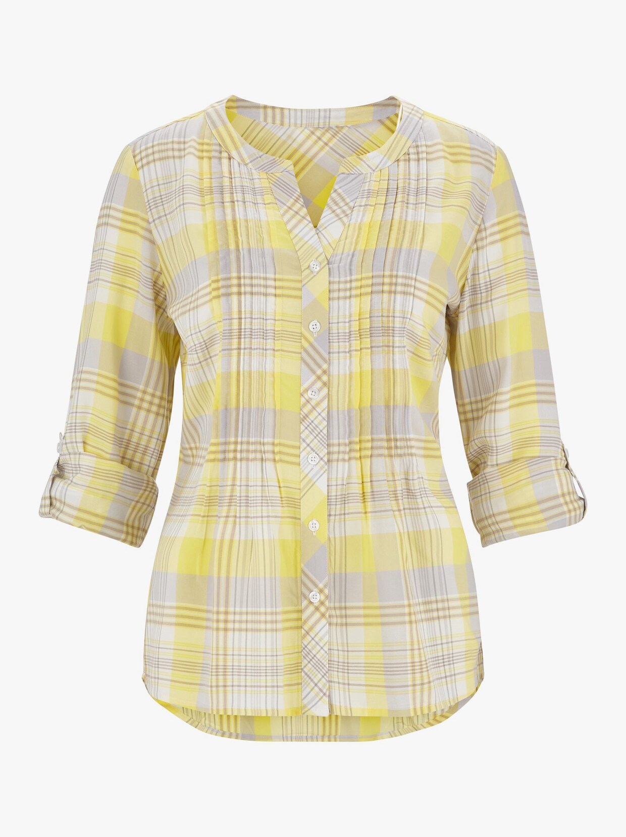 Geruite blouse - geel/grijs geruit