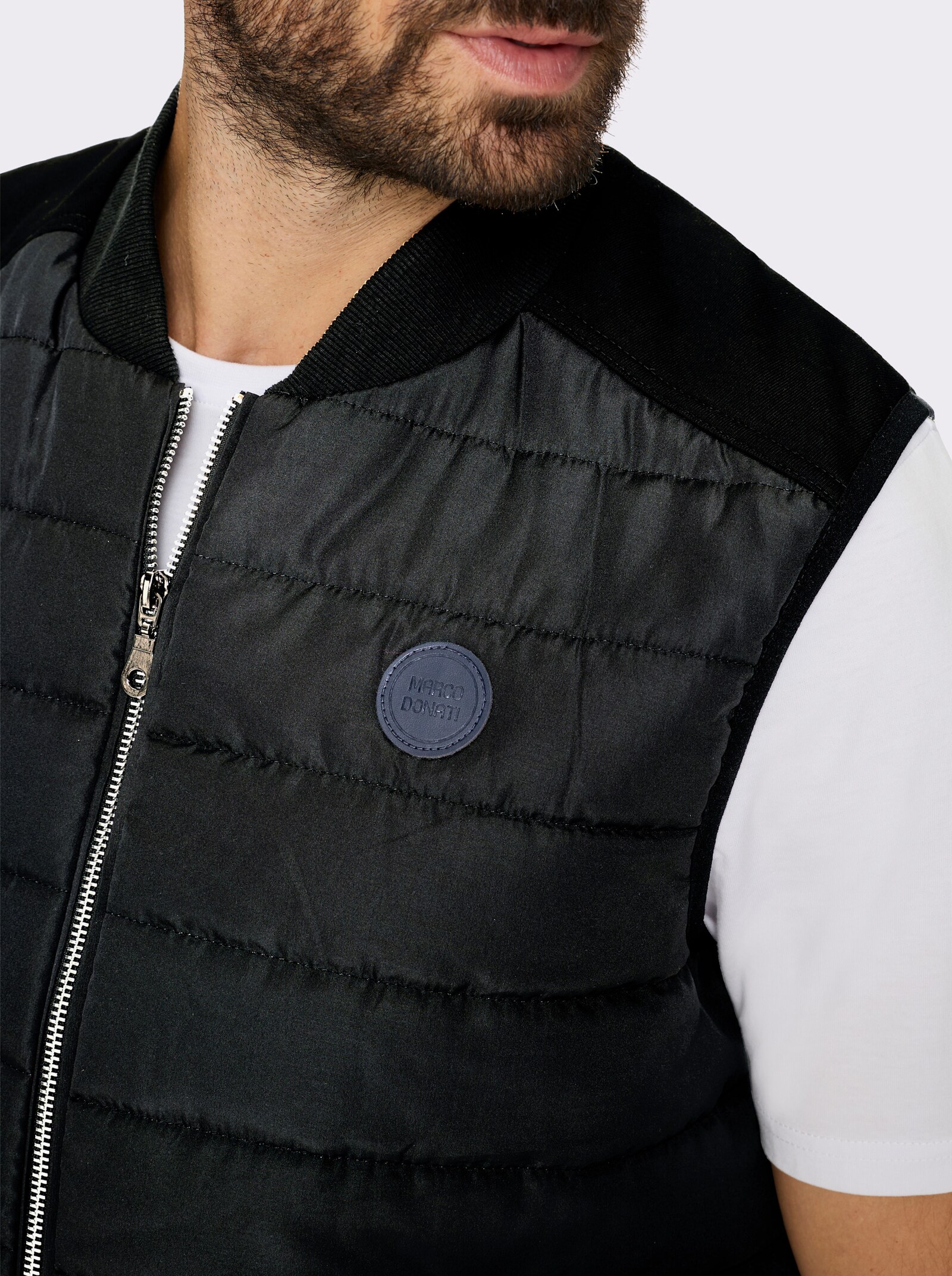 Marco Donati Steppweste mit Stehkragen, pflegeleicht - schwarz
