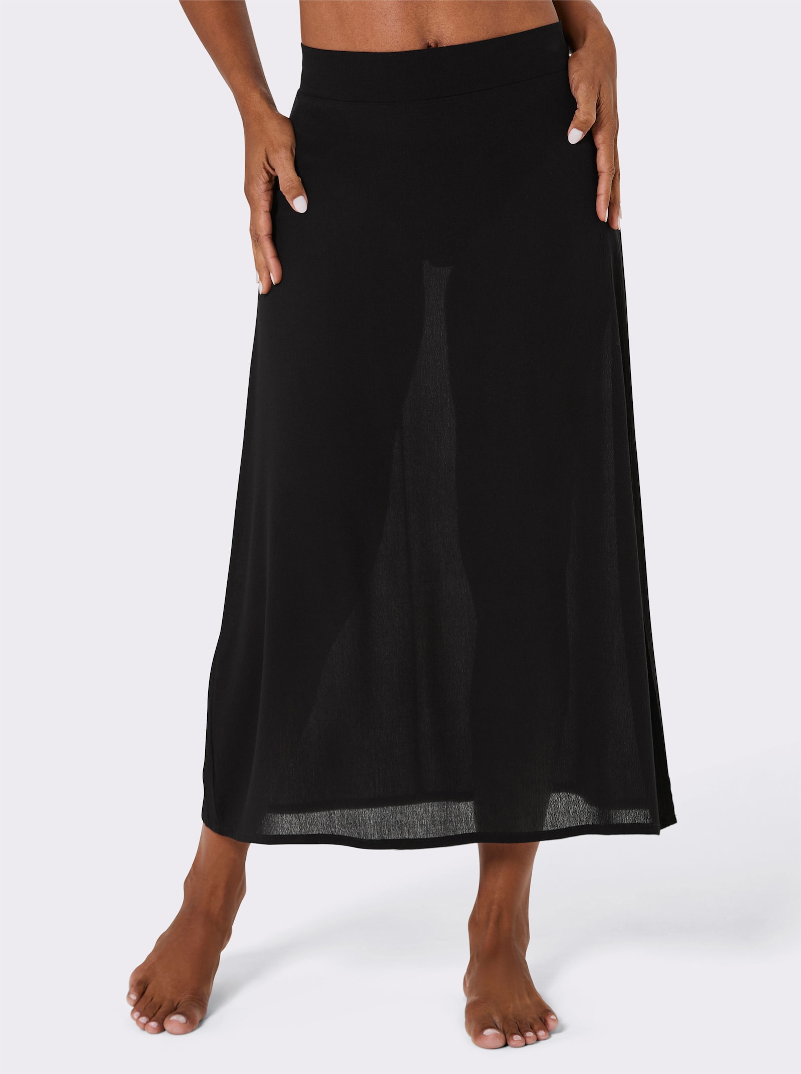 feel good Bade-Rock mit Dehnbund und Seitenschlitz - schwarz