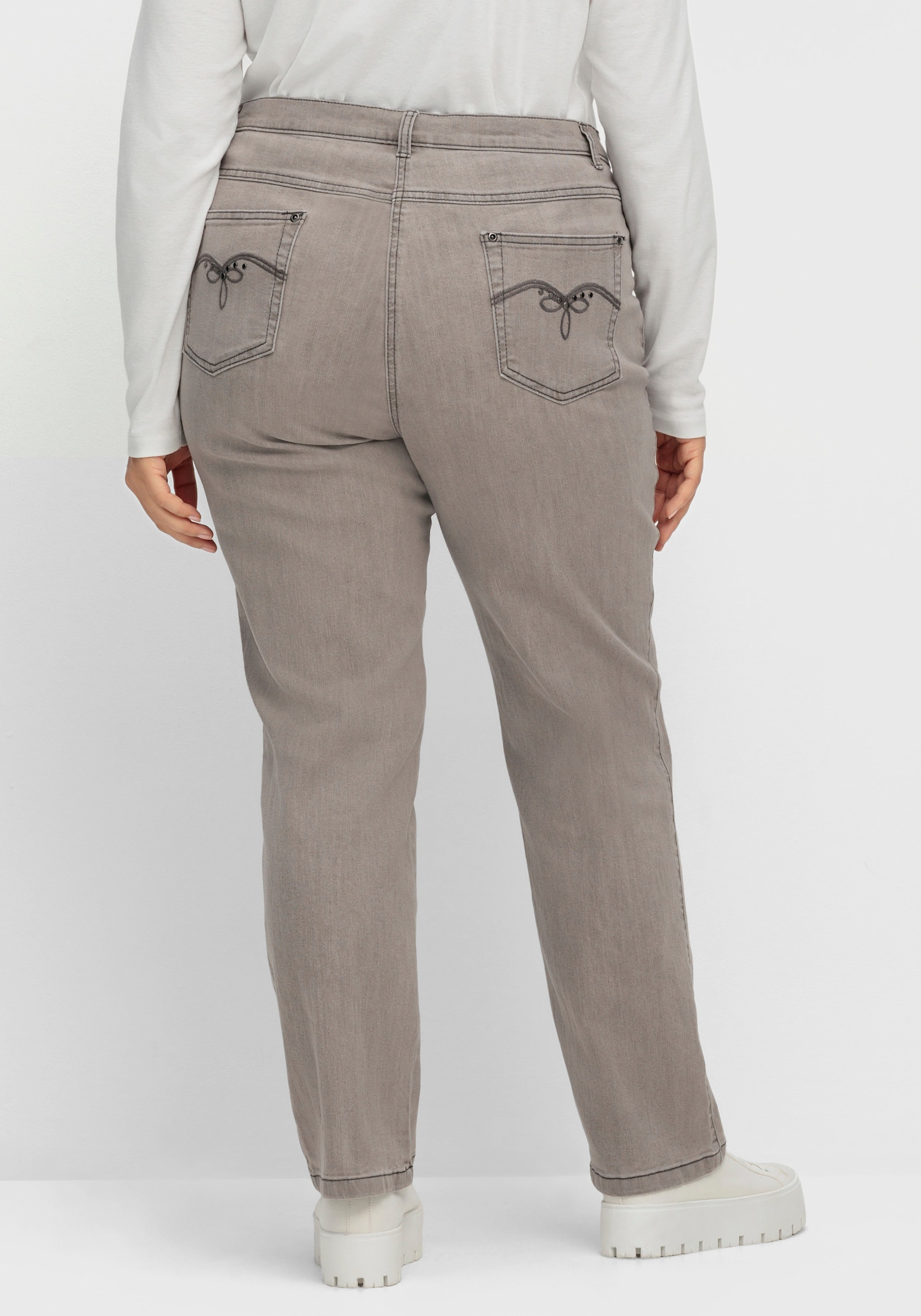 5-Pocket-Jeans mit Stretch-Anteil - grey-denim